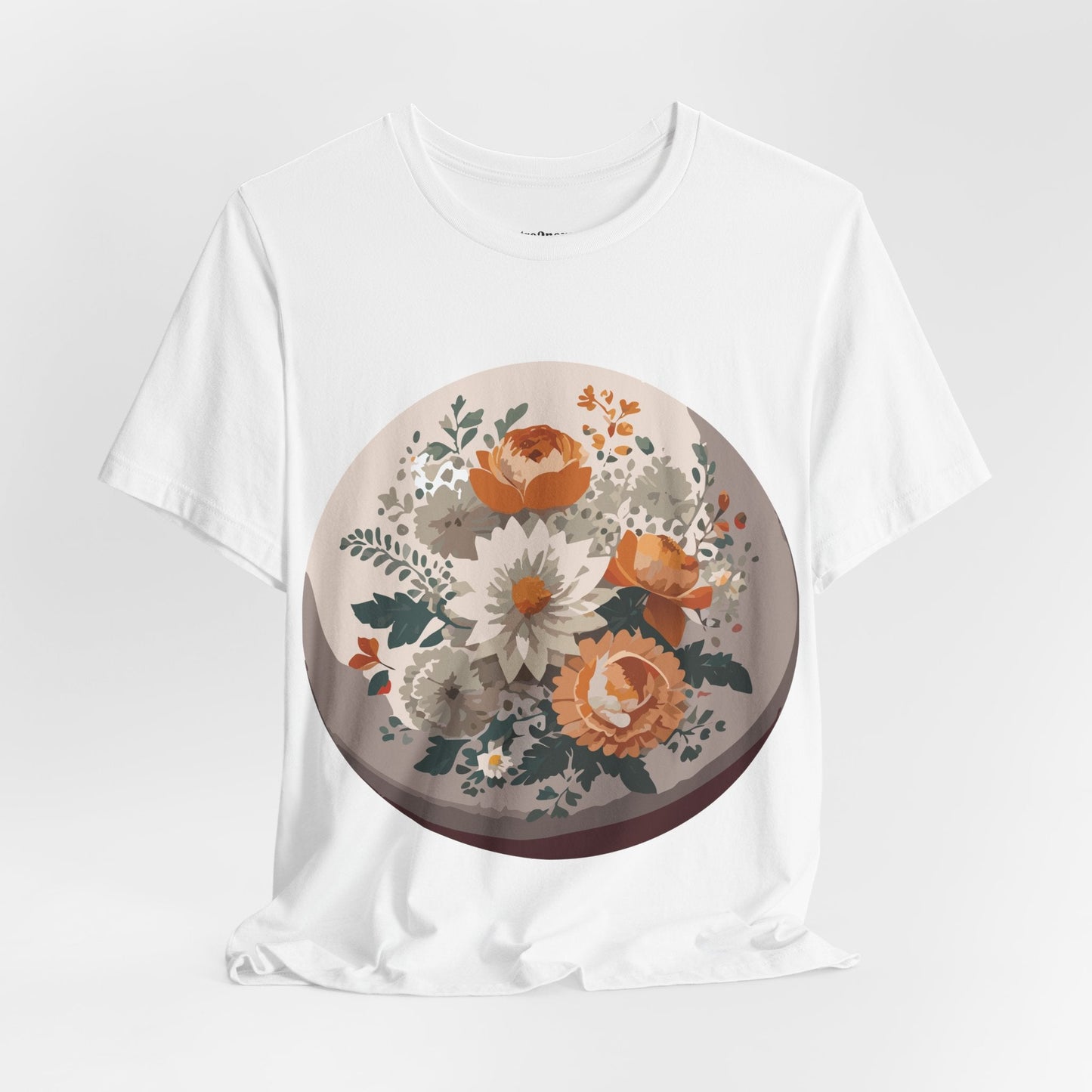 Floral Shirt Unisex Floral Print Jersey Tee Lightweight Breathable From Flowers Collection