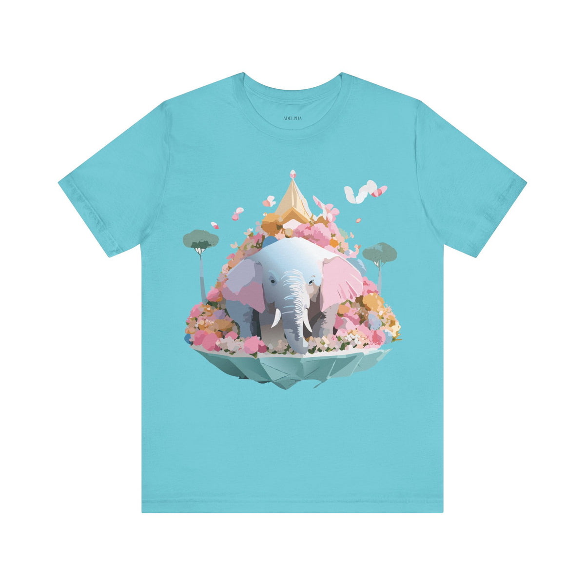 Elephant Graphic Unisex Cotton Bella+Canvas Tee with Art Animal Design d11