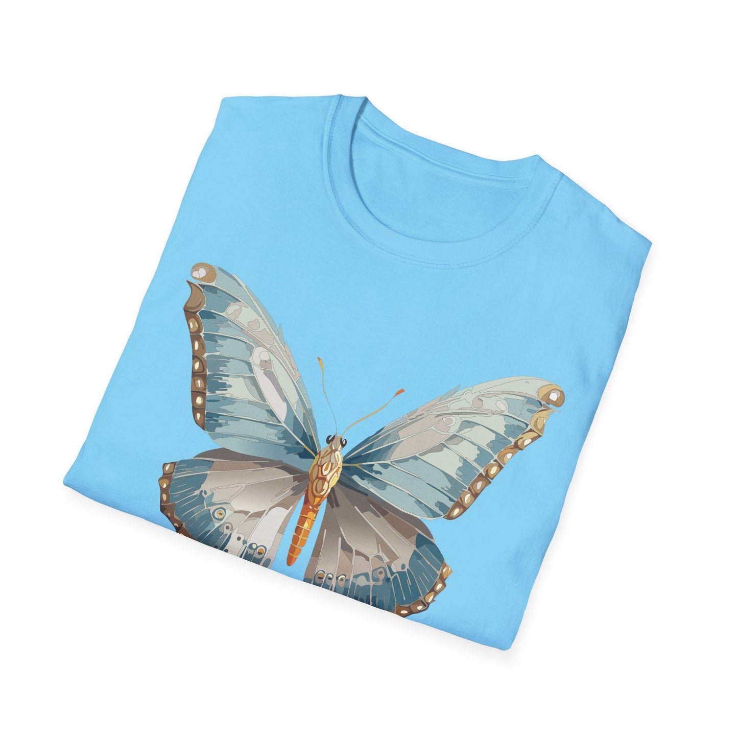 Butterfly Emblem Shirt Unisex T Shirt Gildan Softstyle 64000 Monarch Print Cotton Tee Everyday