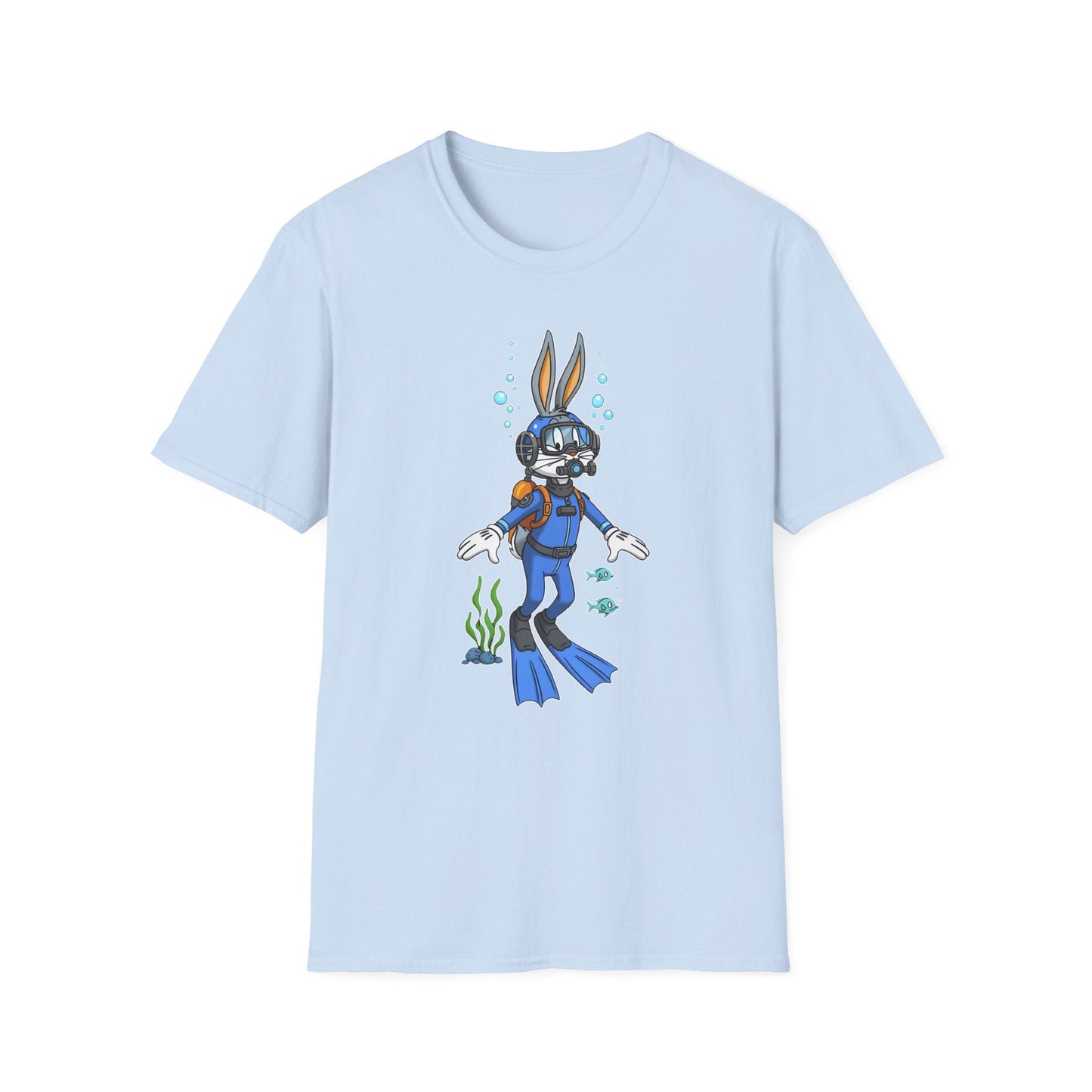 Bugs Bunny T Shirt Unisex Short Sleeve Cartoon Tee Gildan Softstyle 64000 Cotton