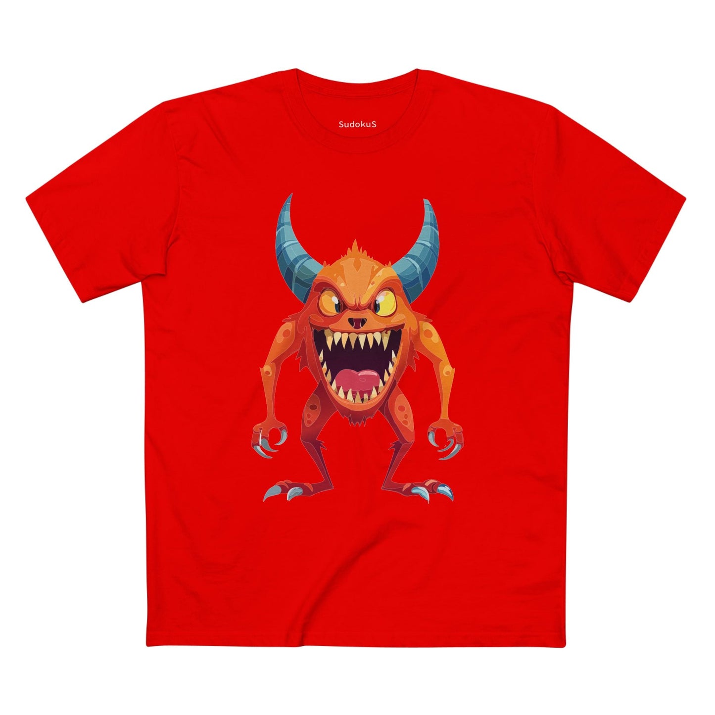 Cartoon Monsters Graphic Unisex 100 Cotton Staple Tee 12