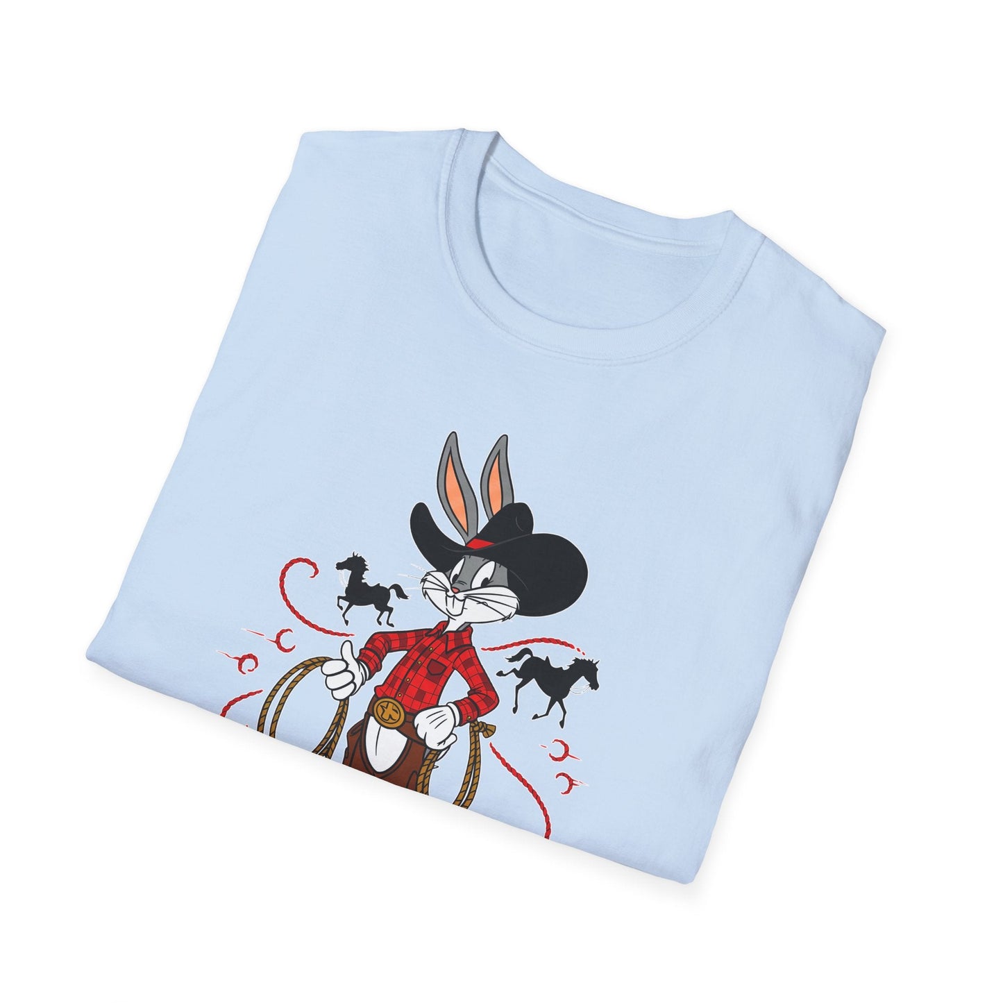 Bugs Bunny Unisex T Shirt Cartoon Design Graphic Tee Gildan Softstyle 64000 Artwork