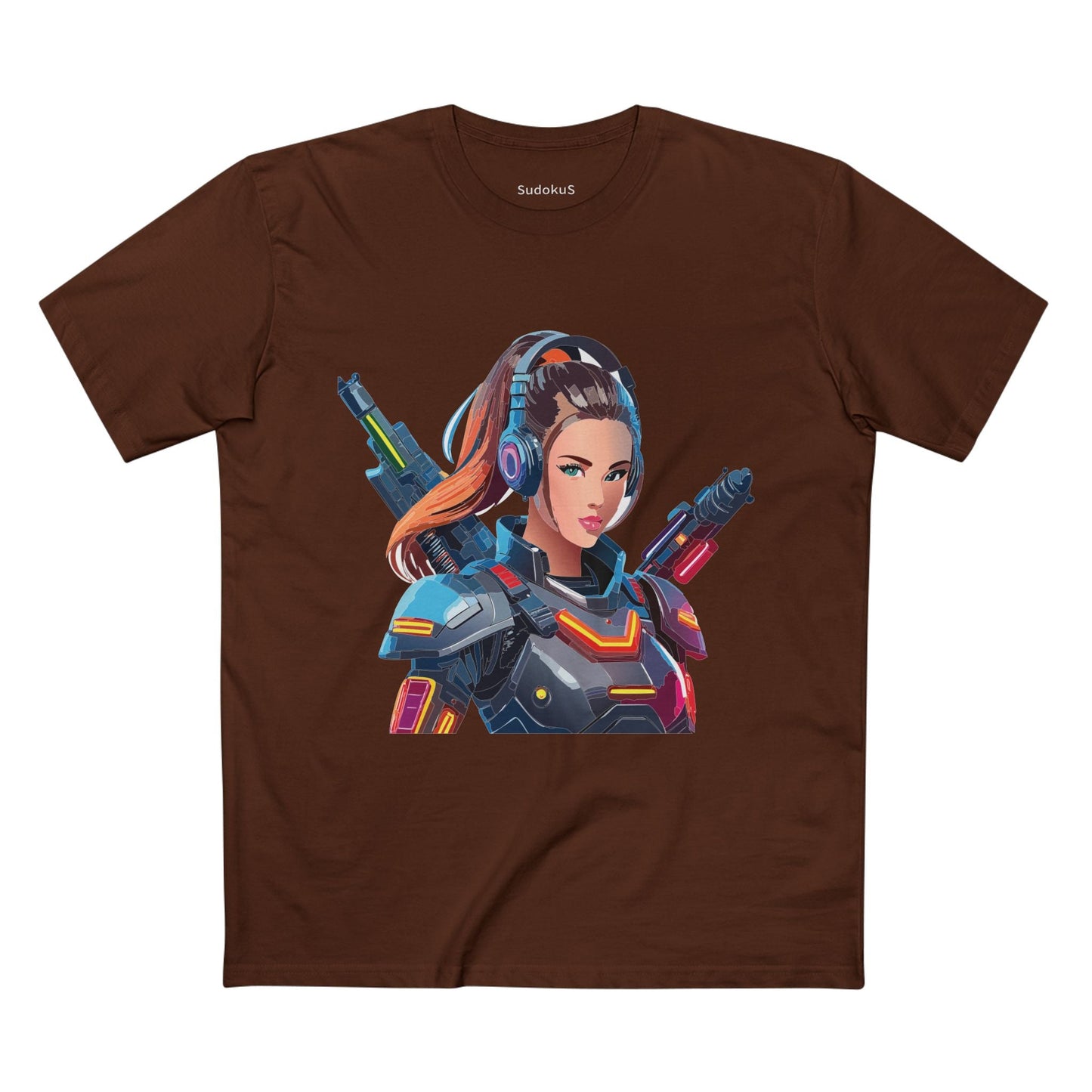 Army-woman Graphic Unisex 100 Cotton Staple Tee 13