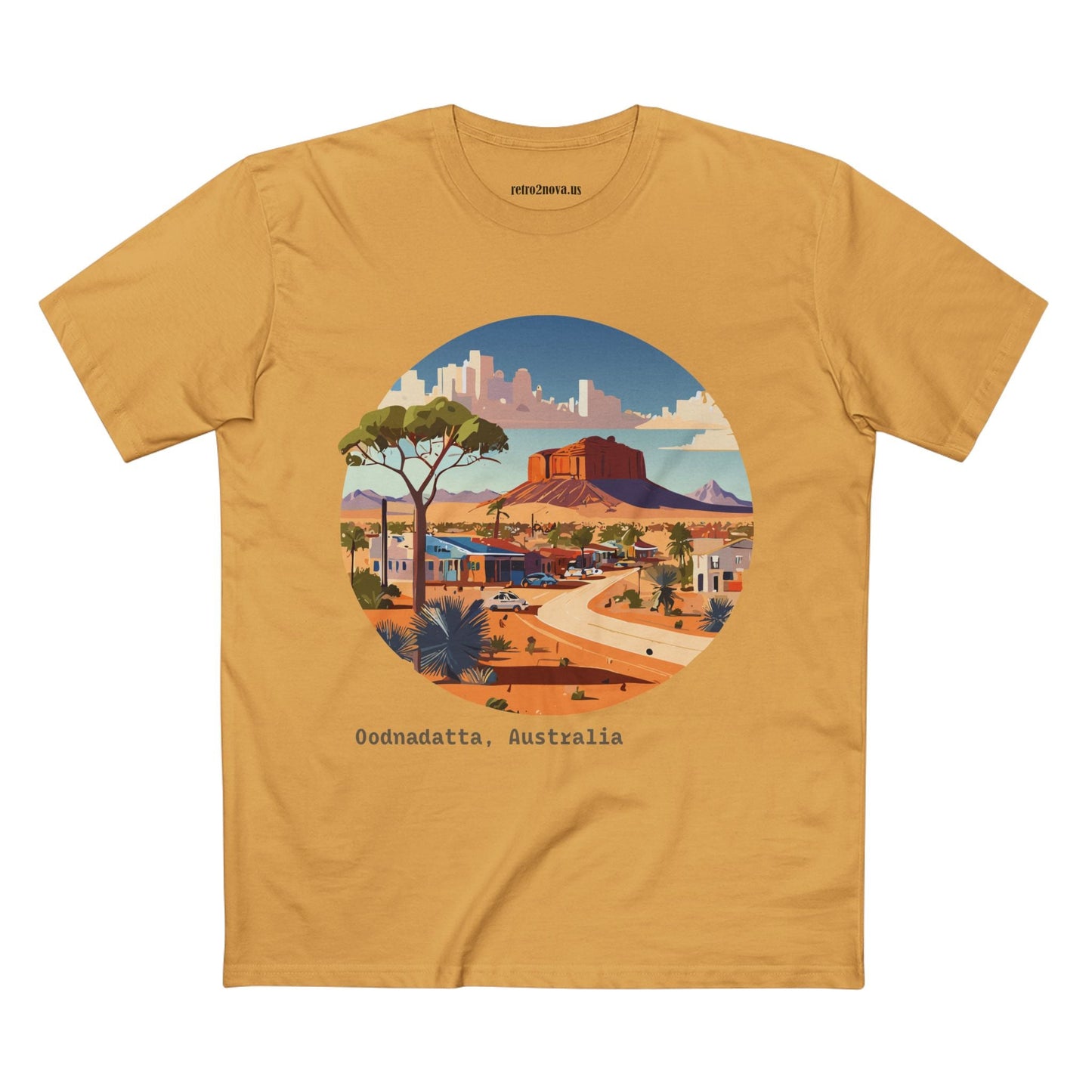 Travel Shirt Australia Original Art Design Unisex Premium Cotton Staple Tee By Retro2Nova