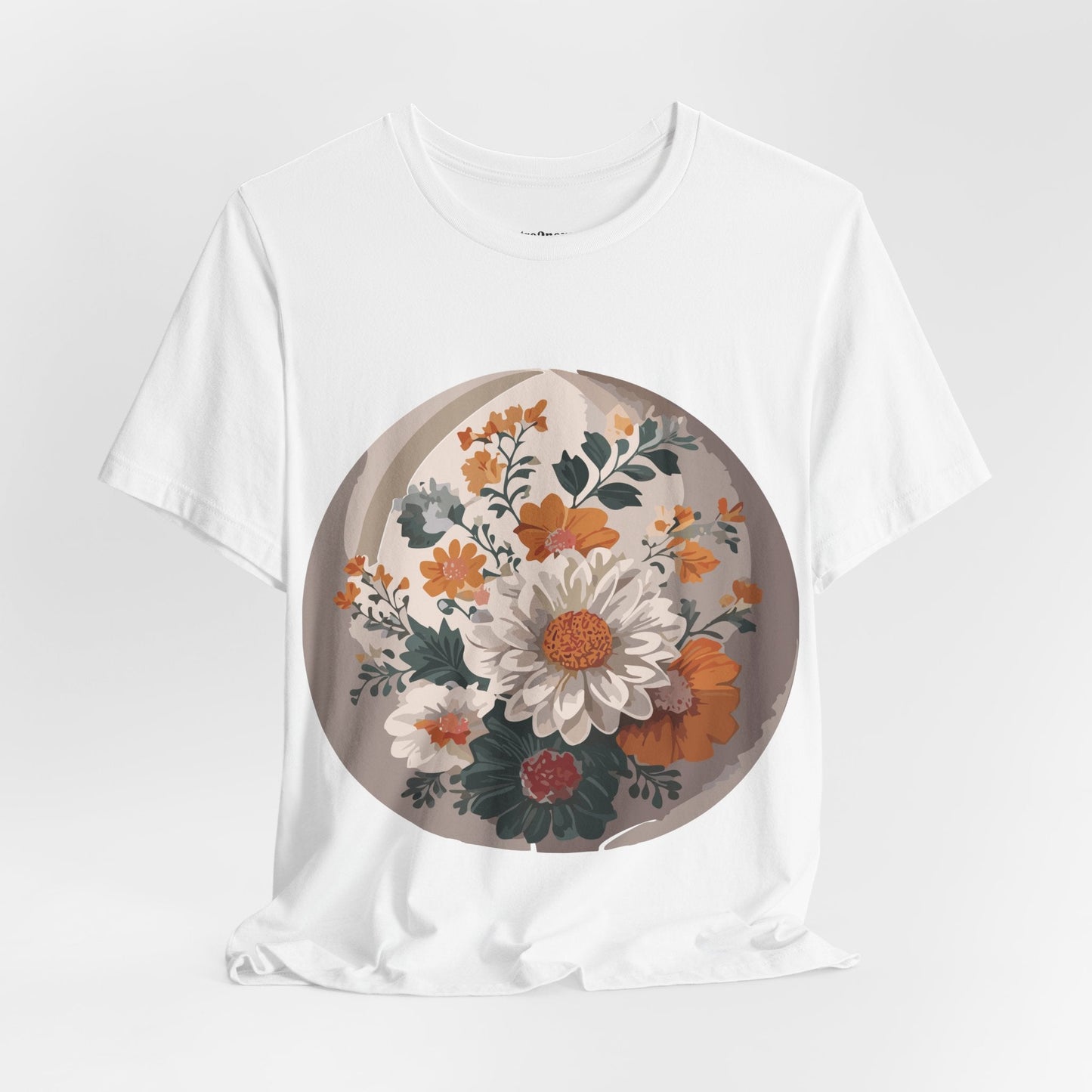 Retro2Nova Floral Shirt Unisex Jersey Short Sleeve Tee From Flowers Collection Free Shipping