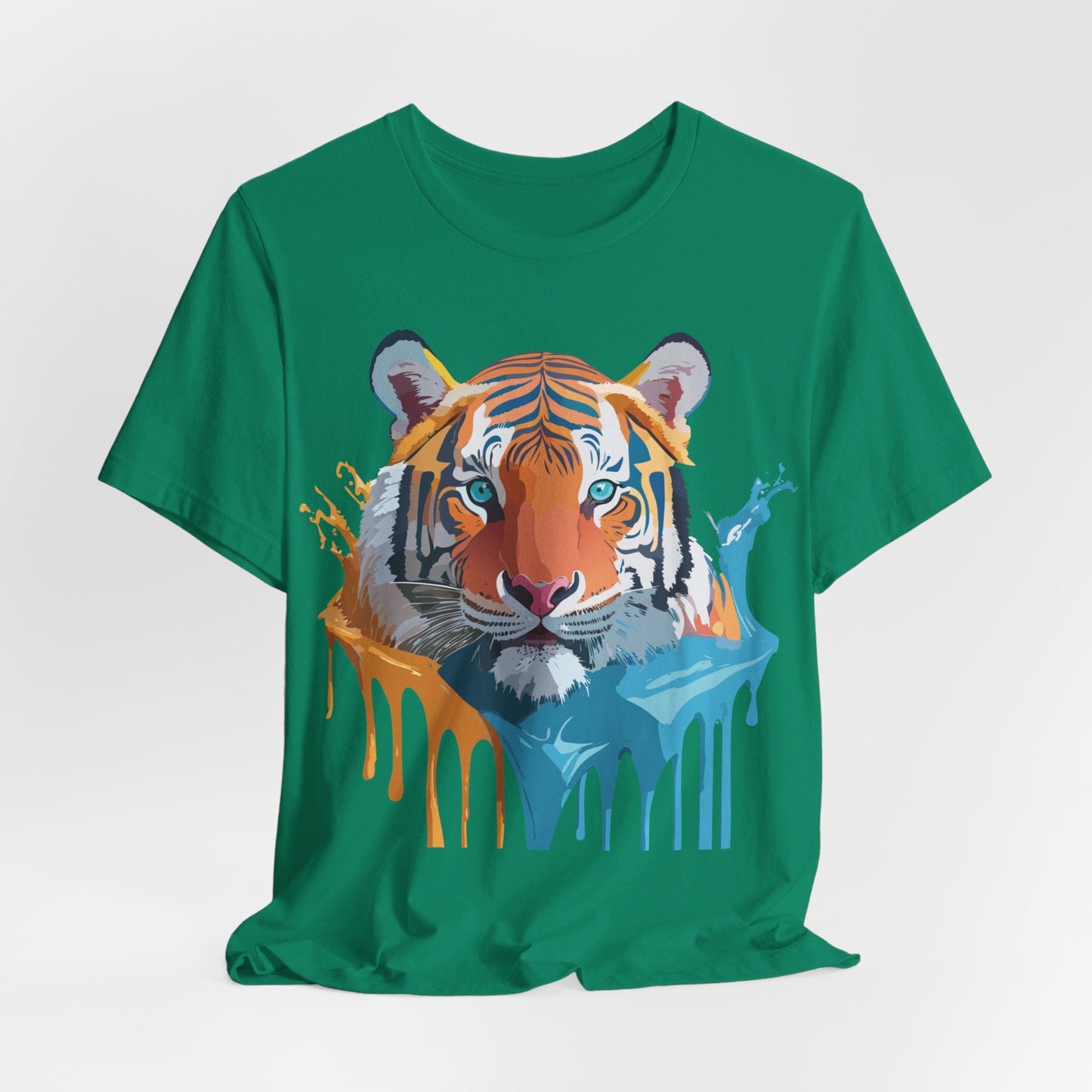 Tiger Graphic Tee Unisex Short Sleeve Shirt Featuring Vintage Inspired Artwork By Adelpha