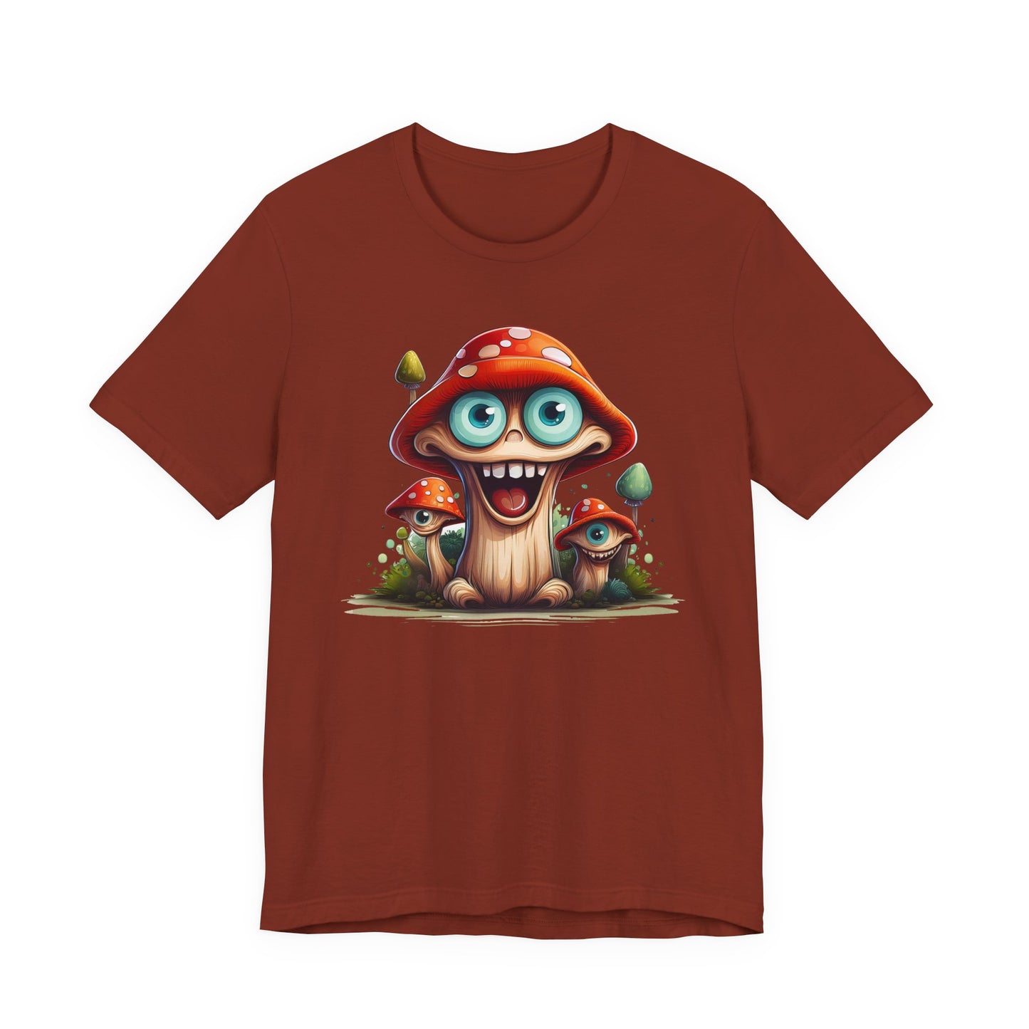 Cute Mushroom Graphic Tee, Fun Cartoon Shirt, Funny Mushroom Shirt, Cute Cartoon Tees, Graphic T-Shirt, Art Design T-Shirt