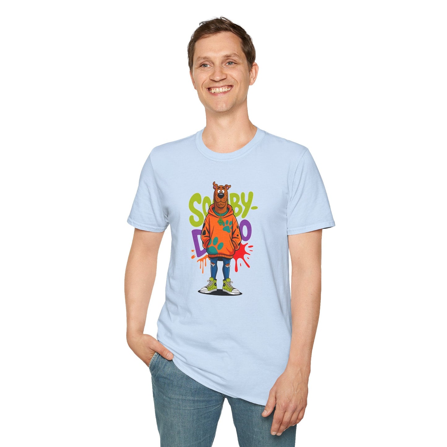 Unisex Cartoon T Shirt With Animation Funny Animals Tee Gildan Softstyle 64000 100 Percent Cotton