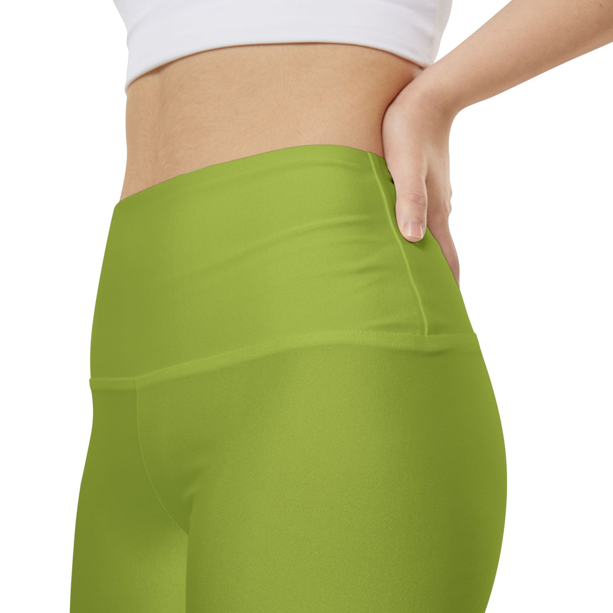 Lime Green Women's Lime High-Waist Workout Shorts — Lightweight Active Bike Shorts