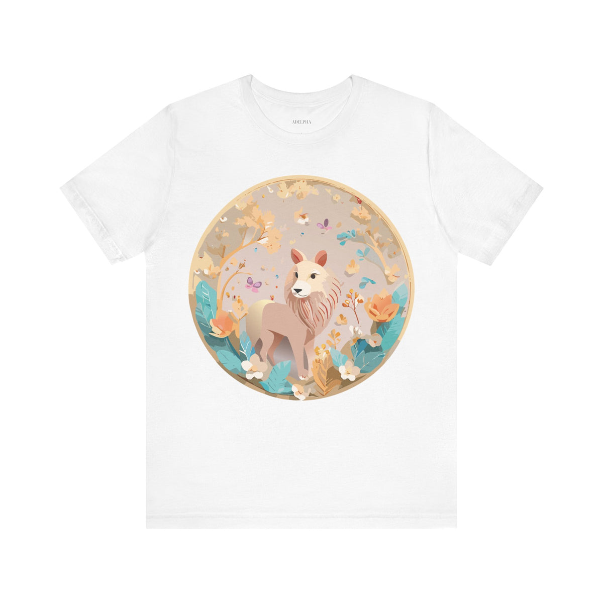 Medallion Graphic Unisex Cotton Bella+Canvas Tee with Art Design d59