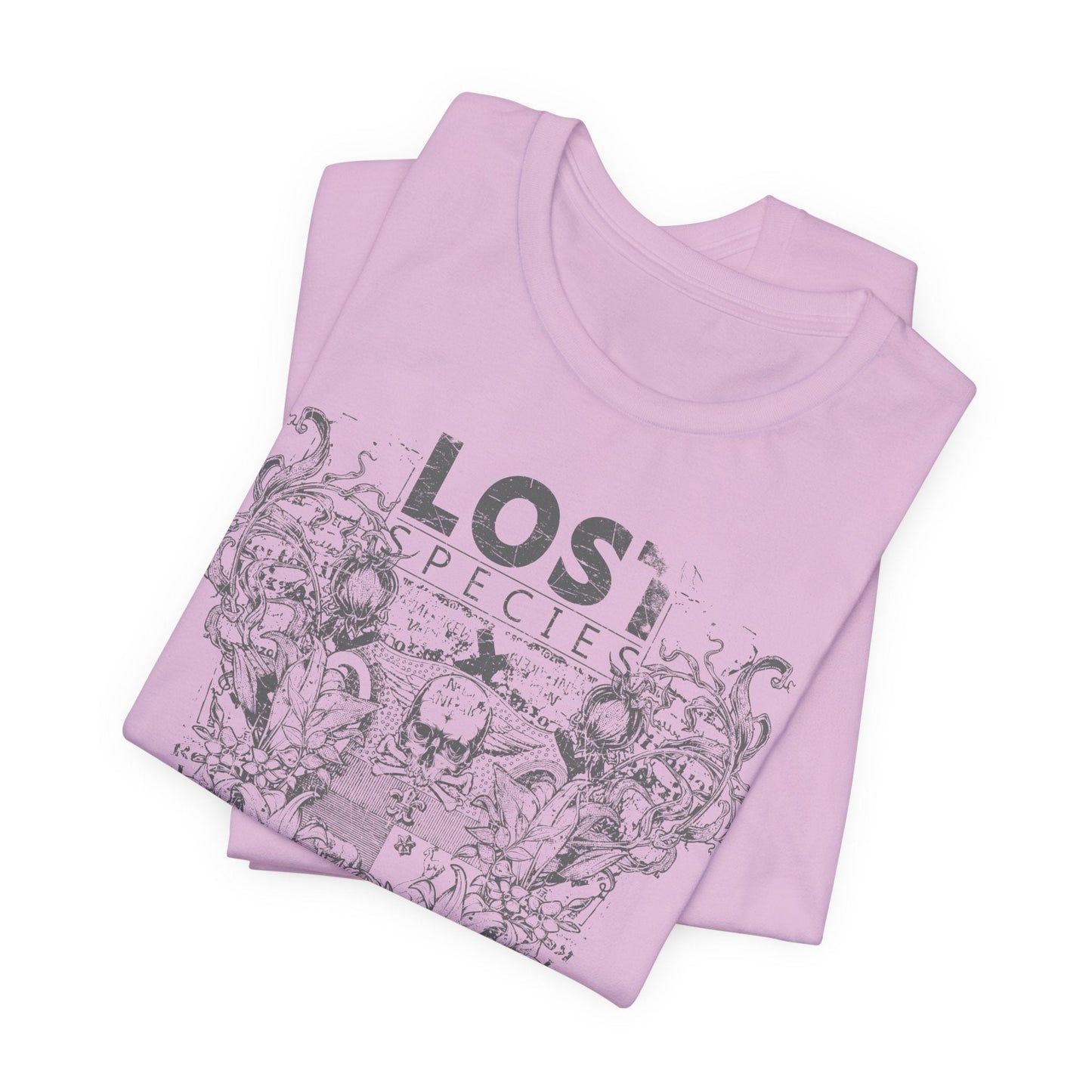Lost Species Tee Floral Wildlife Illustration Rock Band T-Shirt A-7