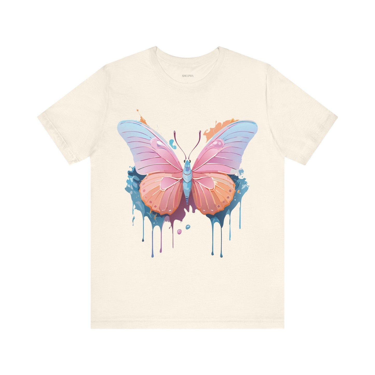 Butterfly Graphic Tee Unisex Short Sleeve Adelpha Vintage Art Shirt