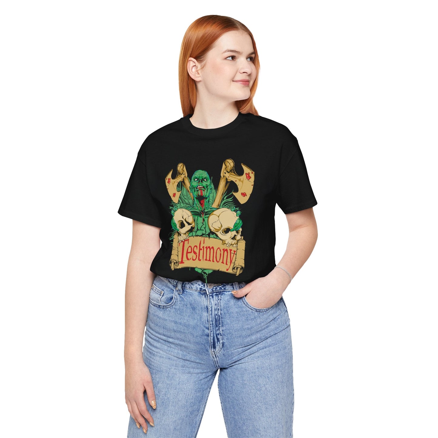 Cthulhu Skull Axes Testimony Tee Lovecraft Horror Mythos Shirt Art-42