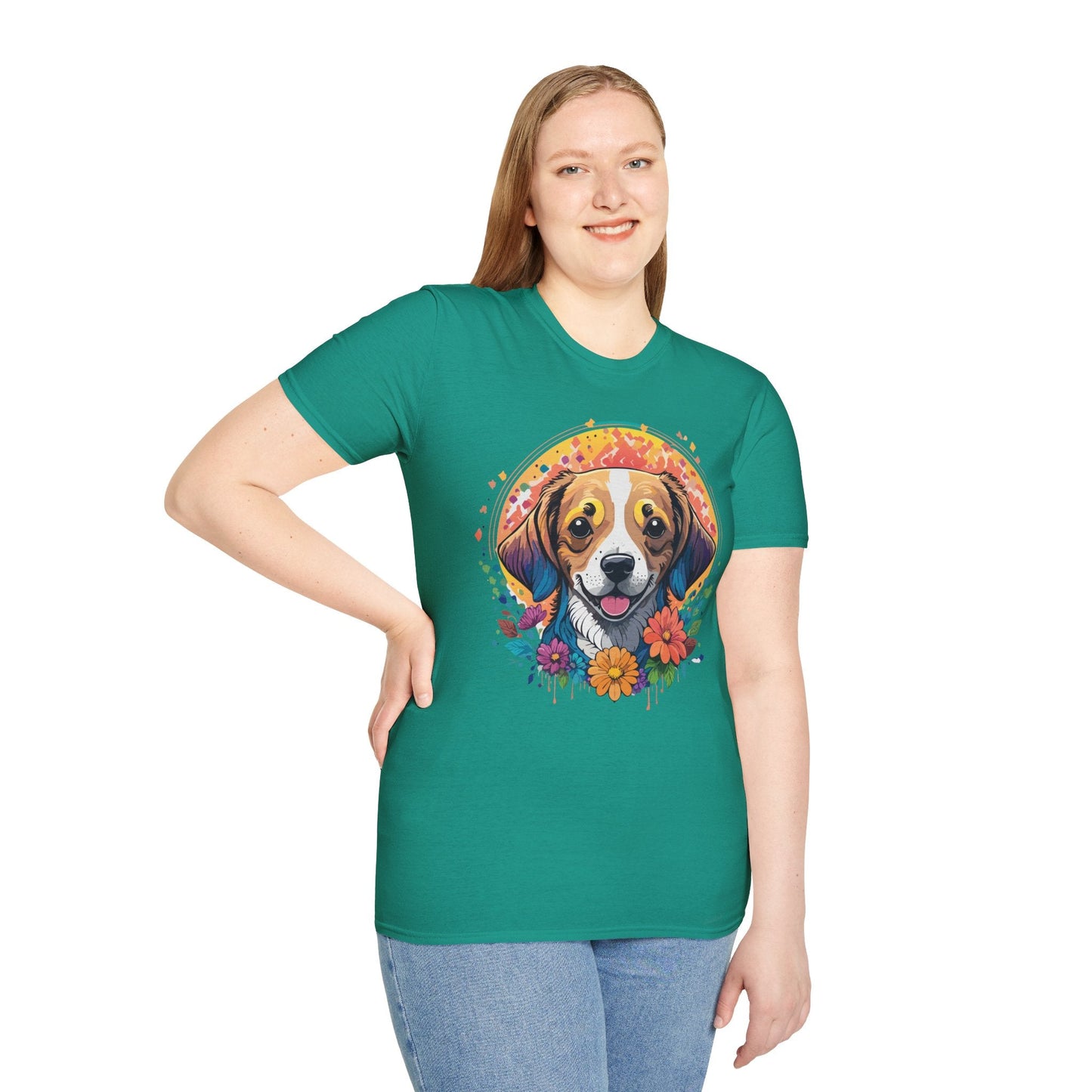 Dog Shirt Unisex Animal Tee Gildan 64000 Softstyle Ring Spun Cotton