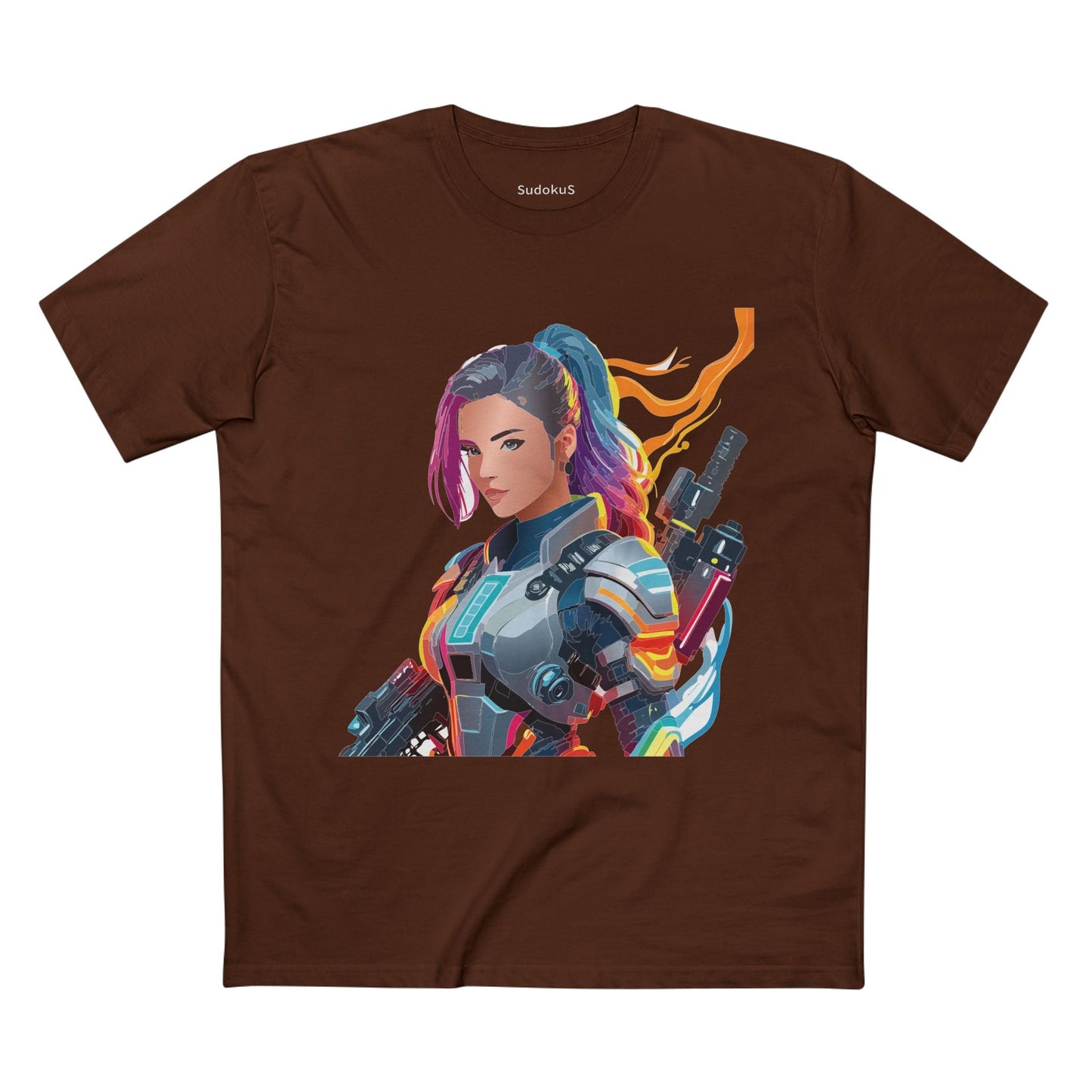 Army-woman Graphic Unisex 100 Cotton Staple Tee 10