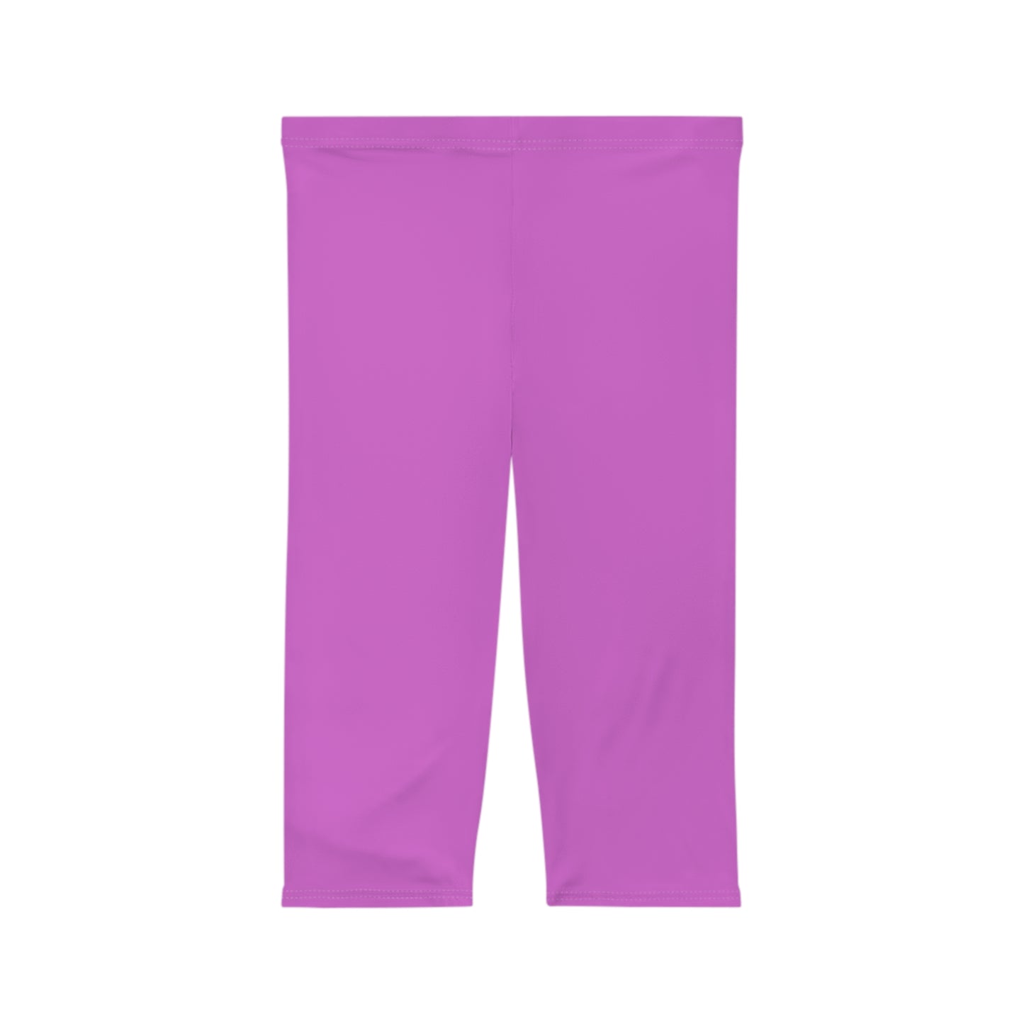 Orchid Pink Color Women's Brushed Suede Poly Span Casual Capri Leggings XS-2XL