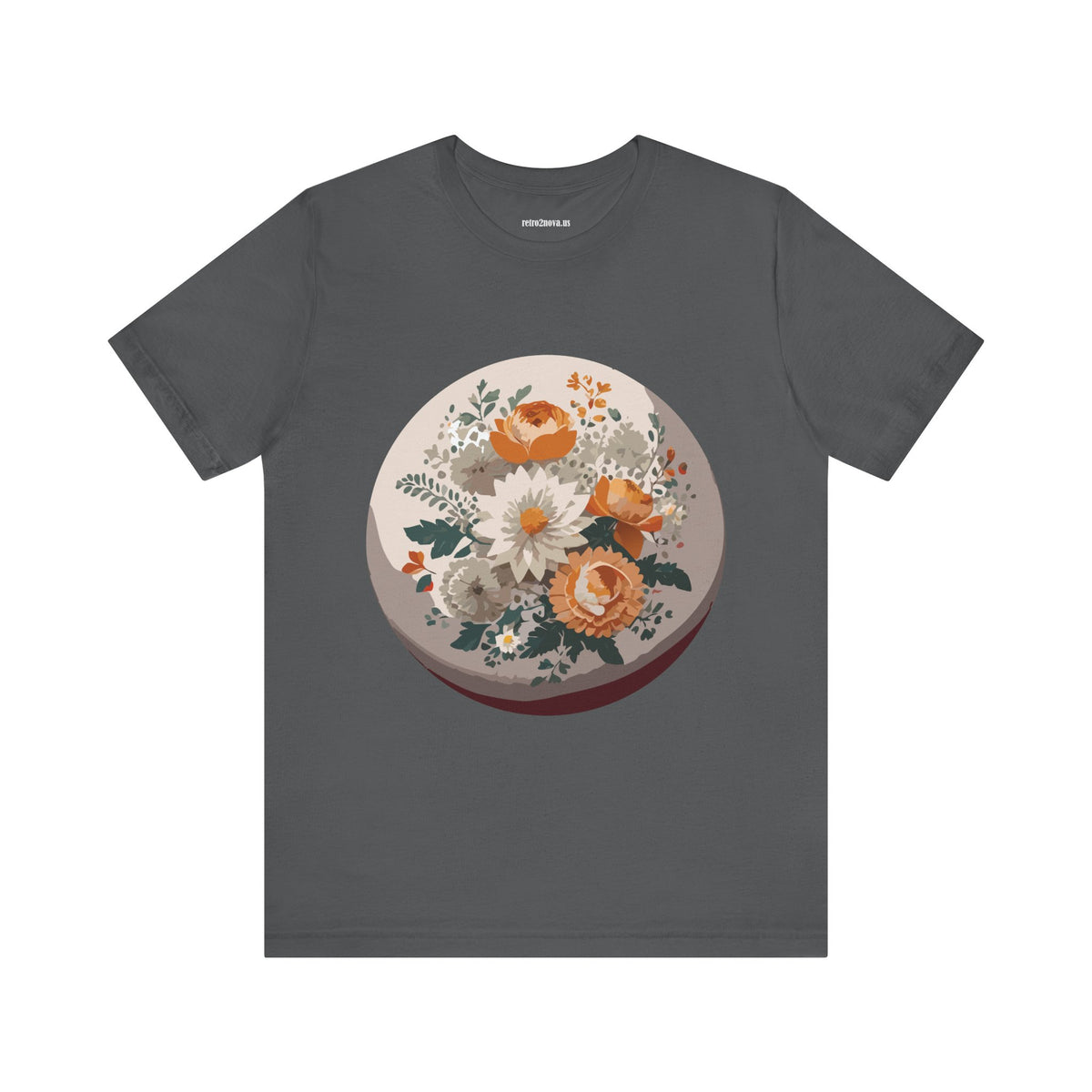 Floral Graphic Unisex Cotton Bella+Canvas Tee with Flowers Design ab105