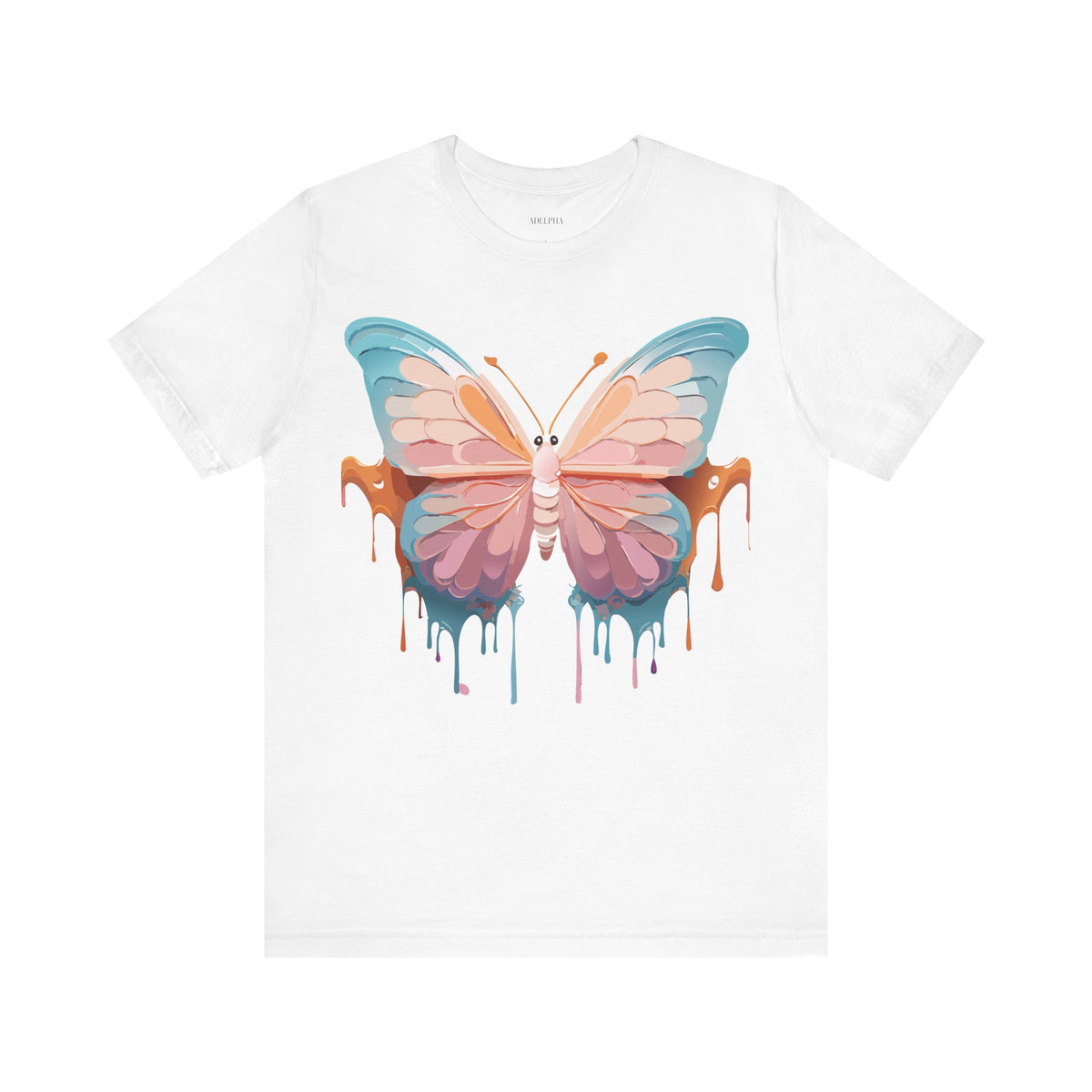 Butterfly Graphic Unisex Cotton Bella+Canvas Tee with Art Design n09
