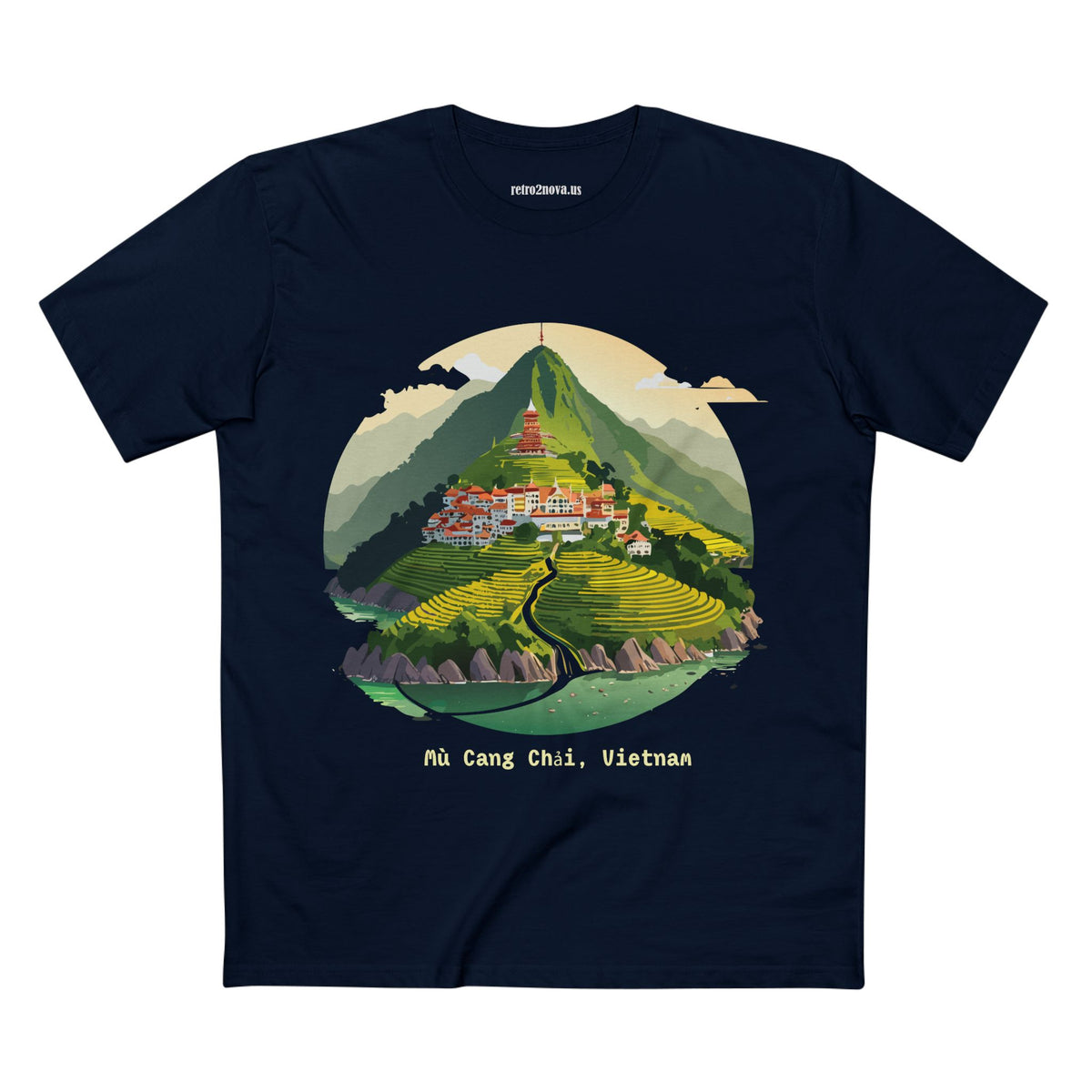 Mu Cang Chai Vietnam landscape tee | Sapa rice terraces mountain village