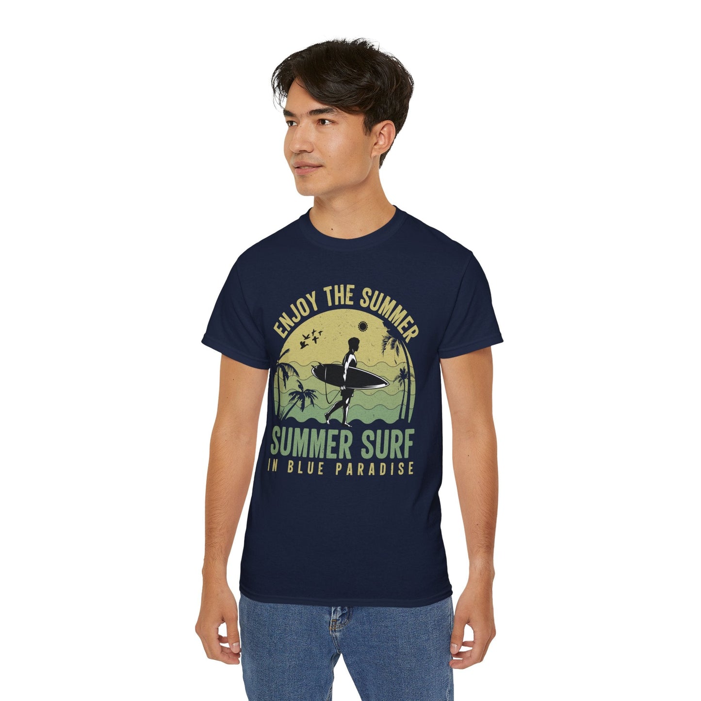 Summer Surf Art Design T Shirt TeeGallery Gildan 2000 Unisex Cotton Tee Apparel Collection