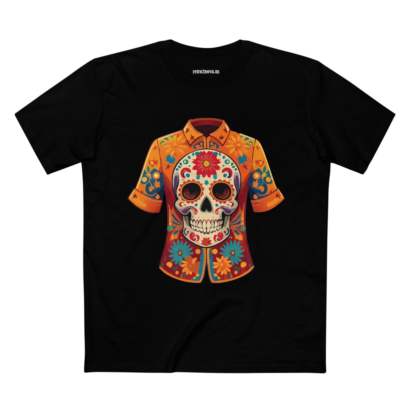 Skull Shirt Skeleton Shirt Unisex Premium Cotton Tee With Original Art Design Retro2Nova