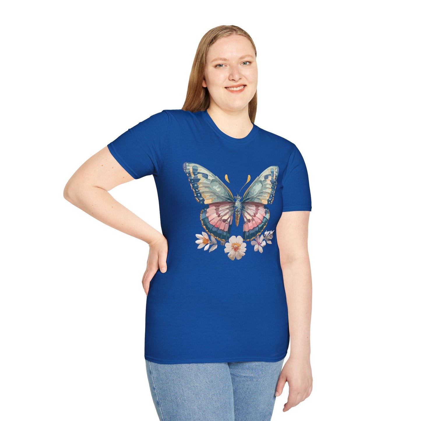 Butterfly Shirt Unisex Monarch Design Gildan Softstyle 64000 Ring Spun Cotton Tee