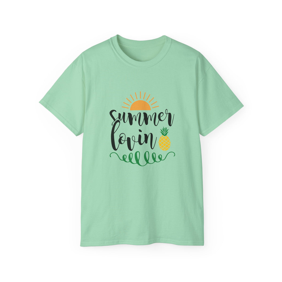 Summer Lovin sun and pineapple T-Shirt | beach vibes, tropical script