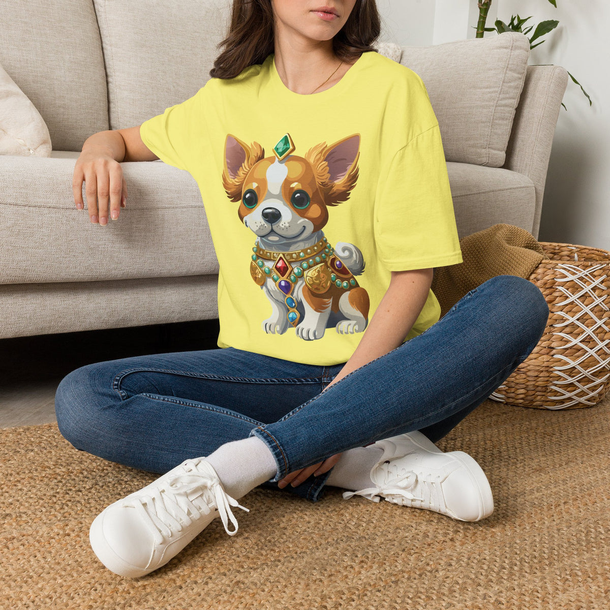 Corgi Prince T-Shirt — Cute Royal Dog Graphic Design Unisex 100 Cotton Gildan T-Shirt