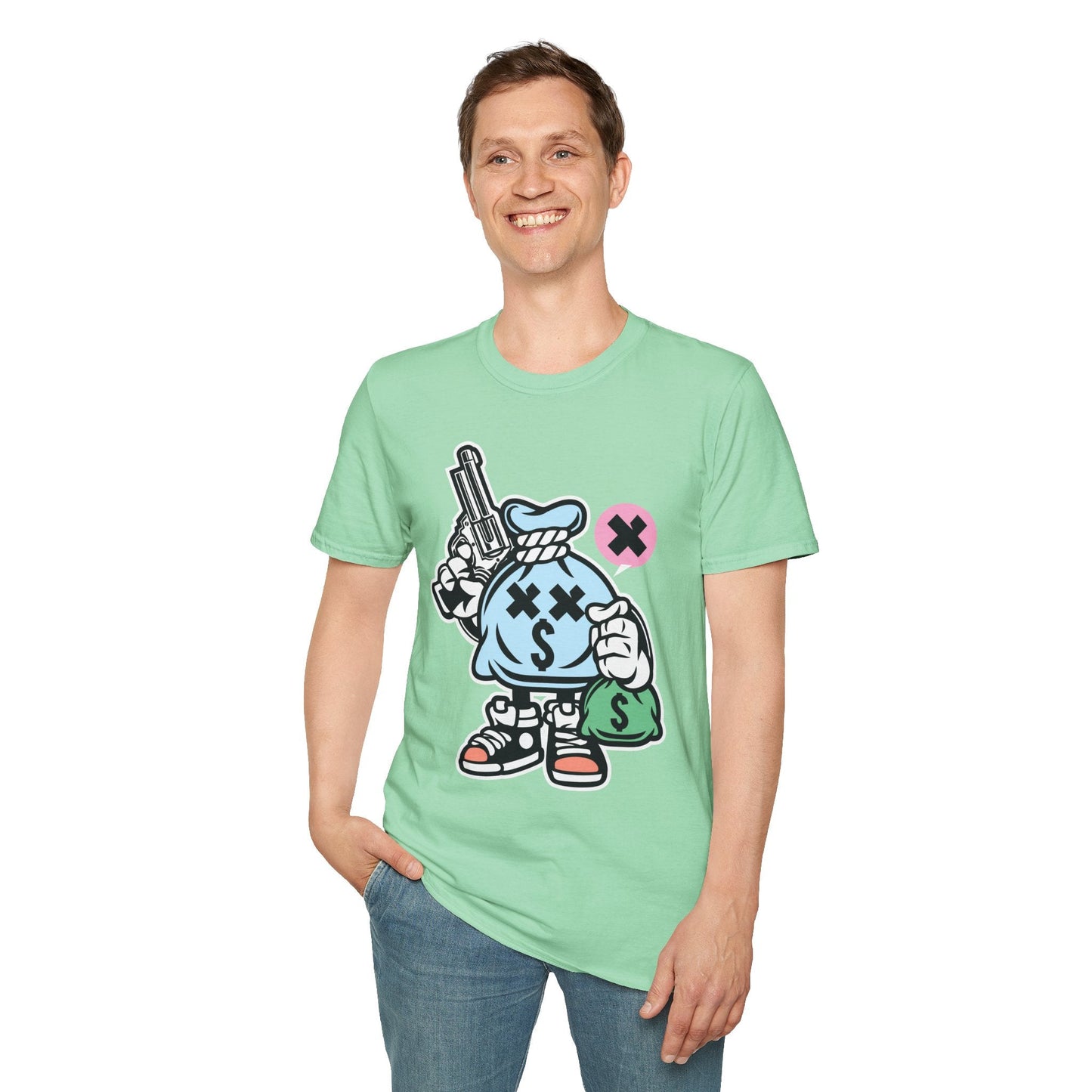 Cartoon T Shirt Animation T Shirt Funny Tee Unisex Gildan Softstyle 64000 100 Percent Cotton
