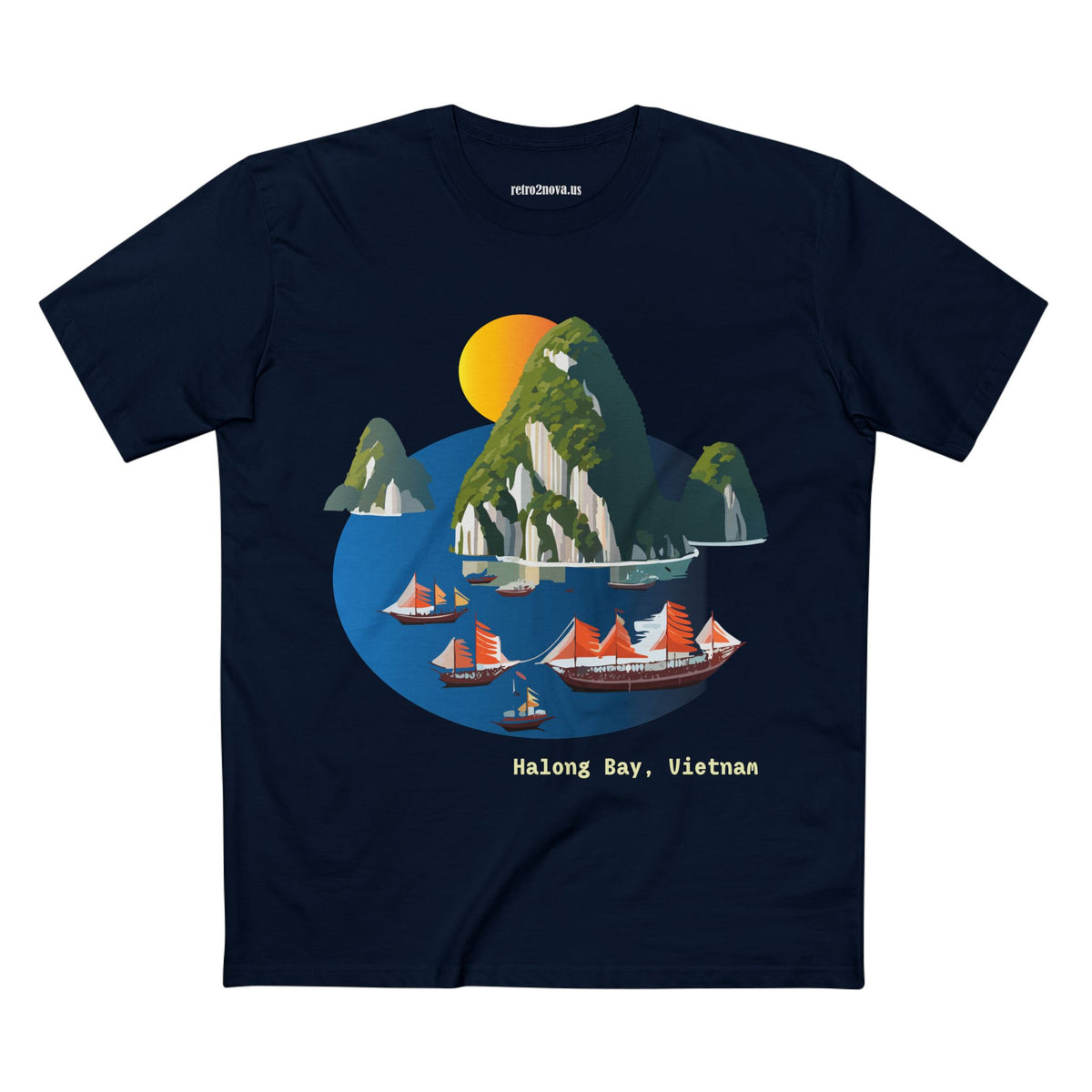 Halong Bay Vietnam Sailboats Tee | Scenic Island Landscape