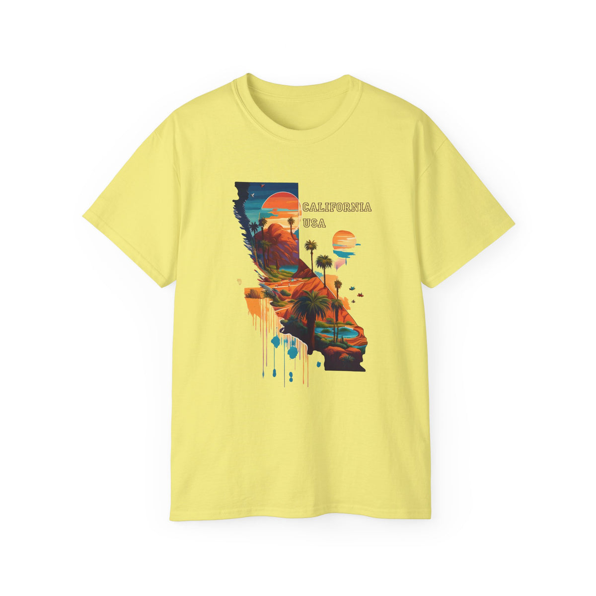 California State Graphic Unisex Ultra 100 Cotton Medium-Weight Classic Fit-Gildan 2000 -s6