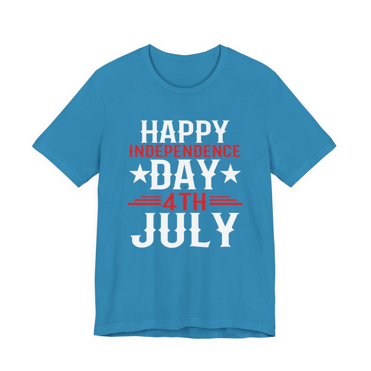 Happy Independence Day Graphic Unisex Cotton T-Shirt 016