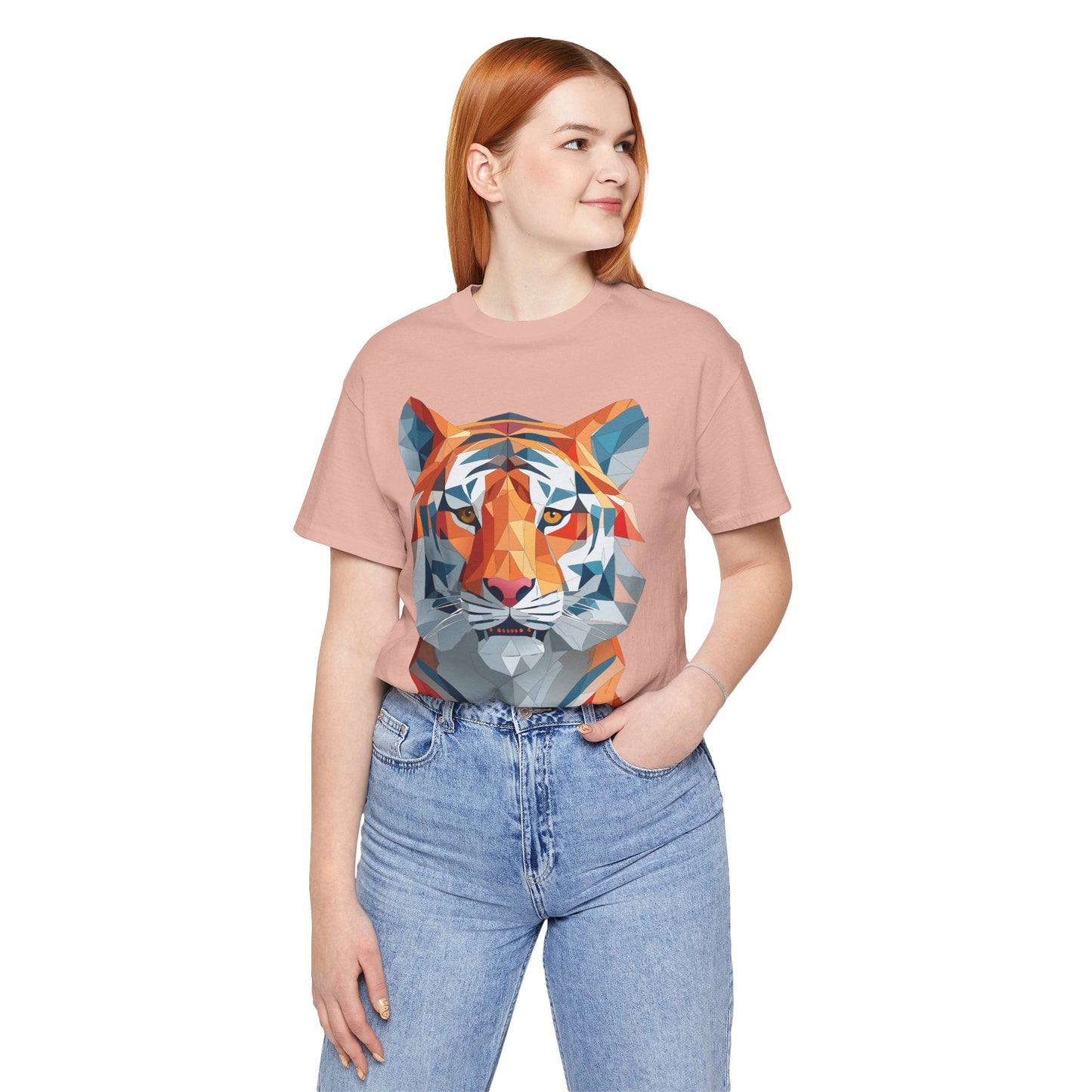 Unisex Animal Shirt With Art Design And Wildlife Theme Short Sleeve Tee For Everyday Wear