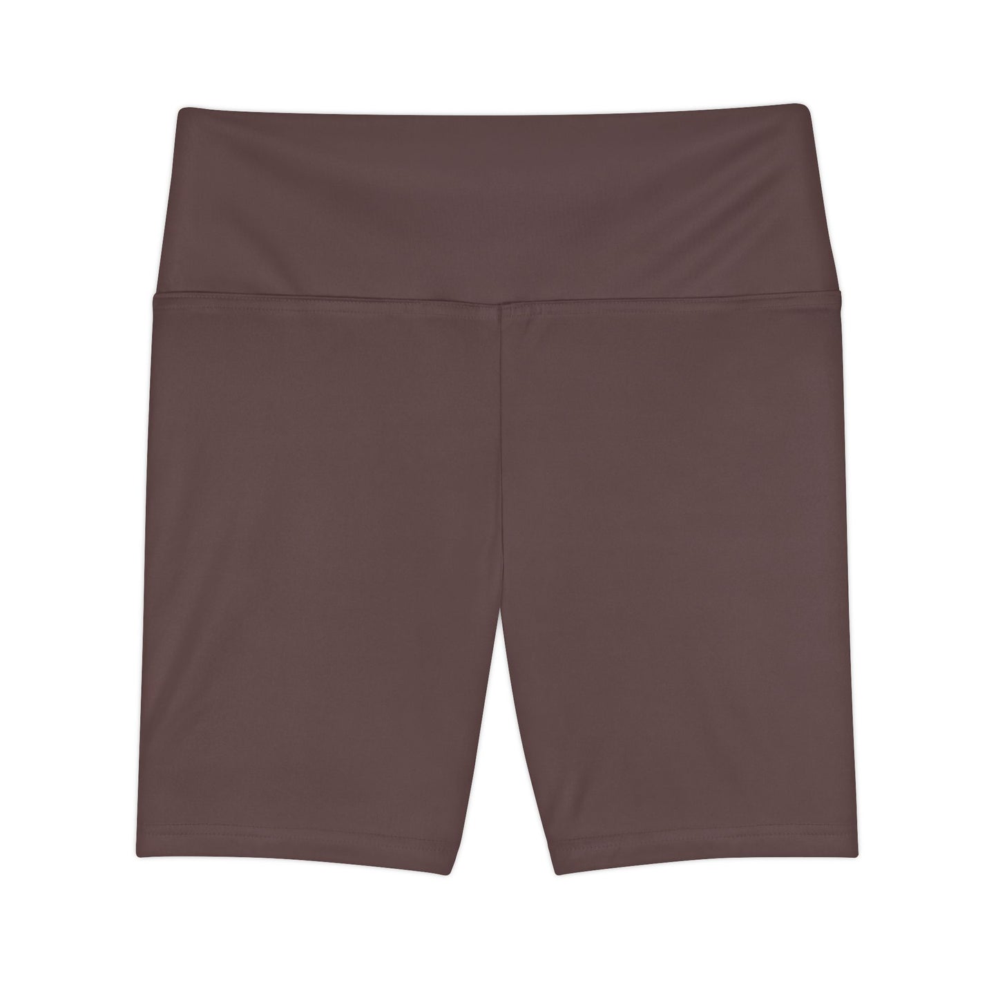 Mauve Bark Brown Women's Workout Shorts — High-Waist Brown Biker Shorts for Fitness & Everyday Wear