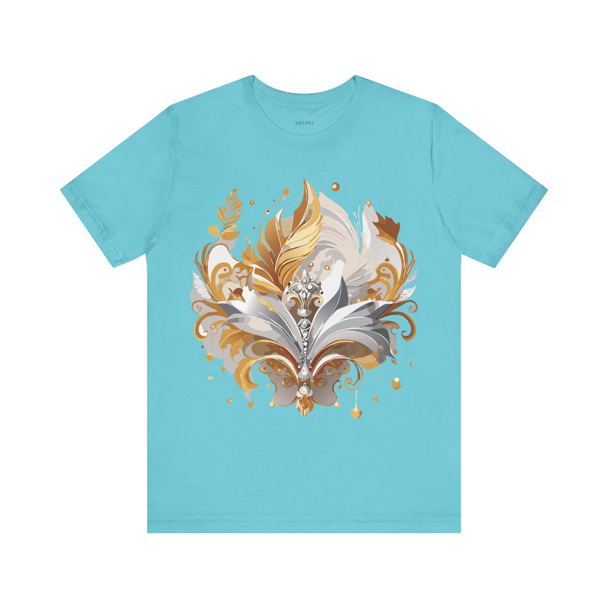 Jewelry Graphic Unisex Cotton Bella+Canvas Tee with Gemstones Art Design m26