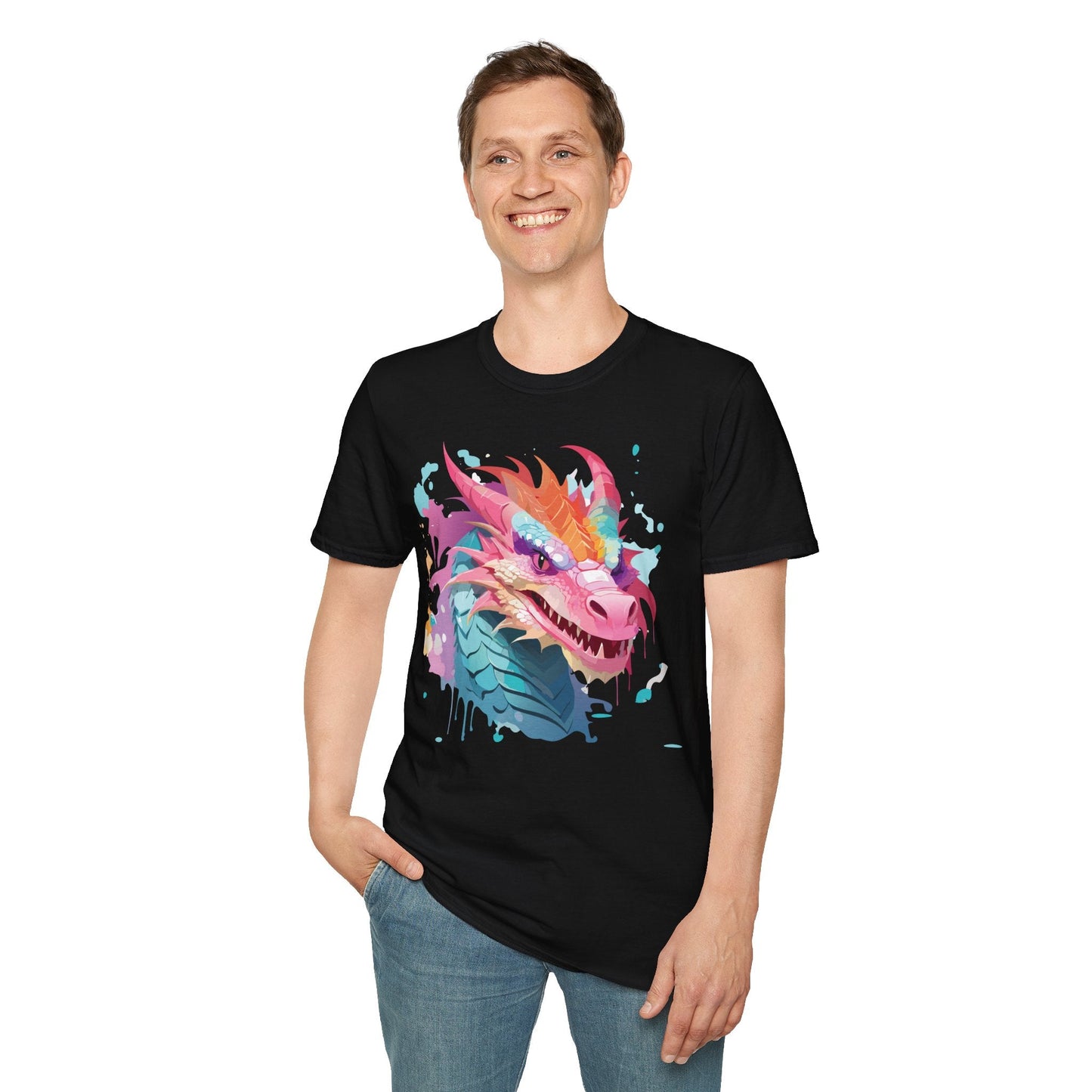 Dragon T Shirt Unisex Dragon Graphic Tee Softstyle 64000 Lightweight Comfort Durable Breathable