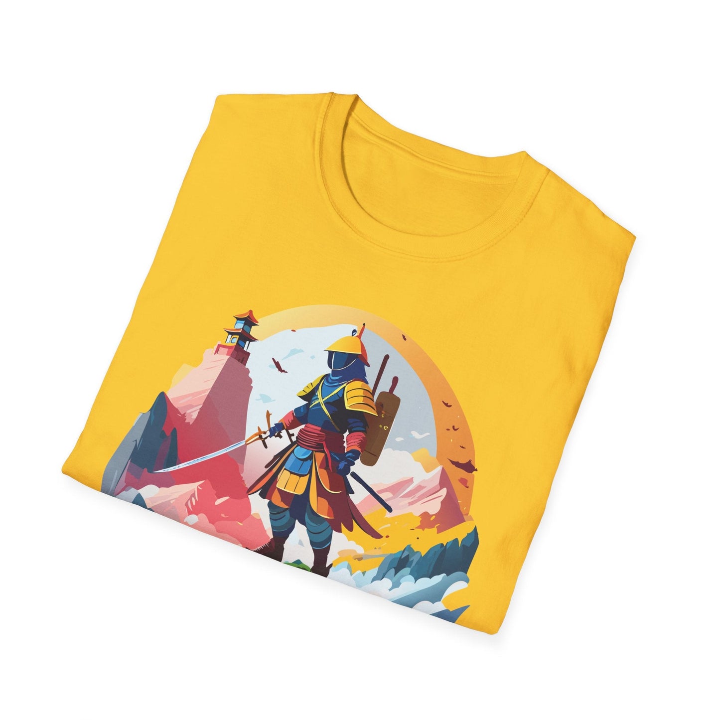 Samurai Unisex T Shirt Softstyle 64000 Short Sleeve Tee 100 Percent Cotton Breathable Comfort Fit