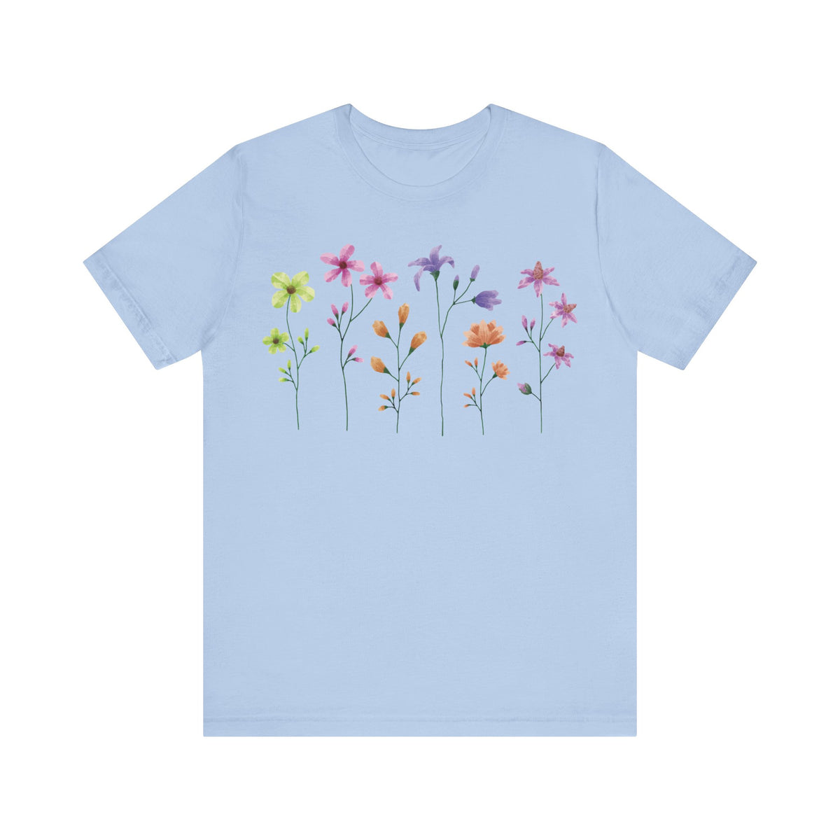 Floral Graphic Tee Shirt - Bella+Canvas Unisex 100 Cotton 54