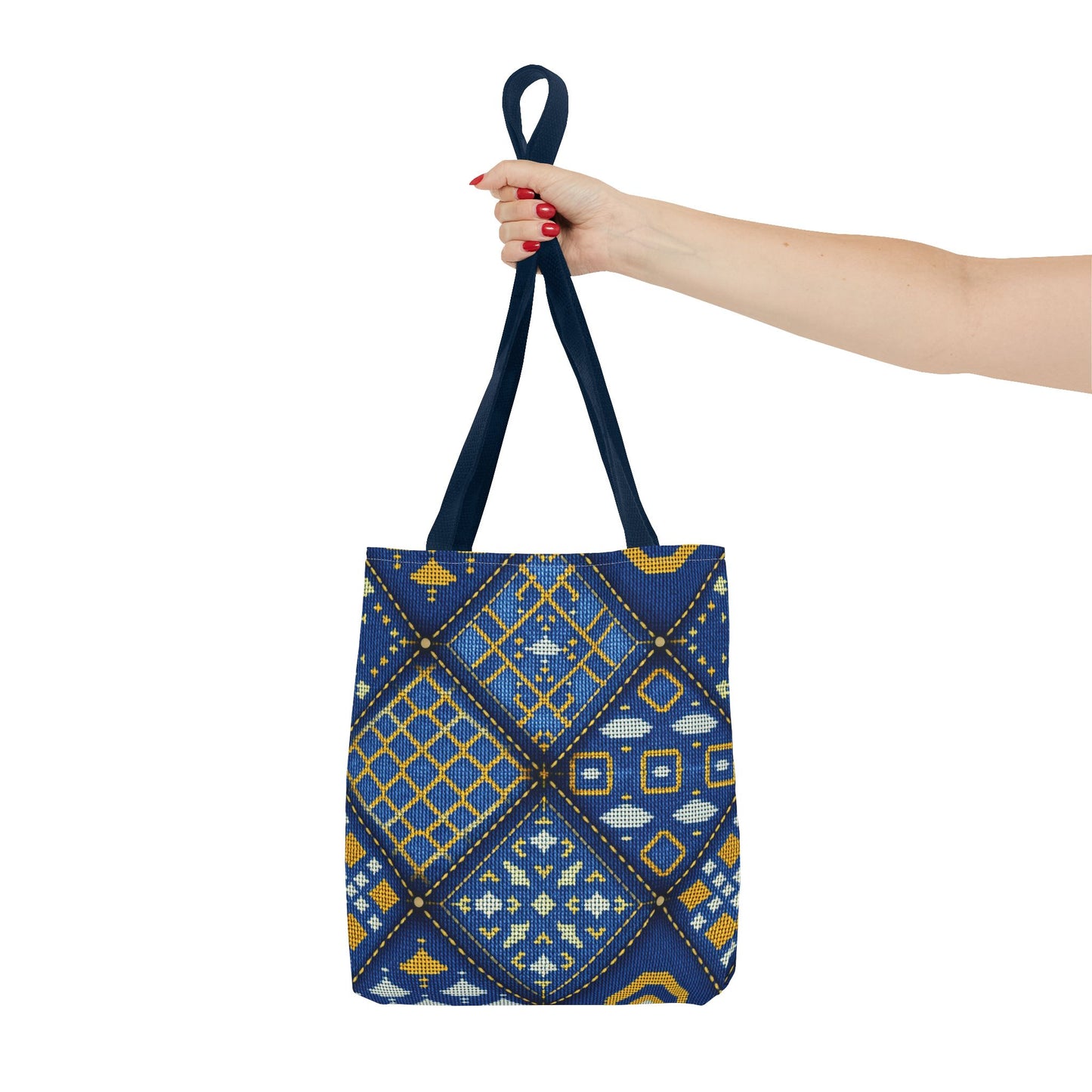 Denim Fabric Imitation Print Unisex Canvas Bag Poly Spun 3 Sizes Tote Bag 189-1