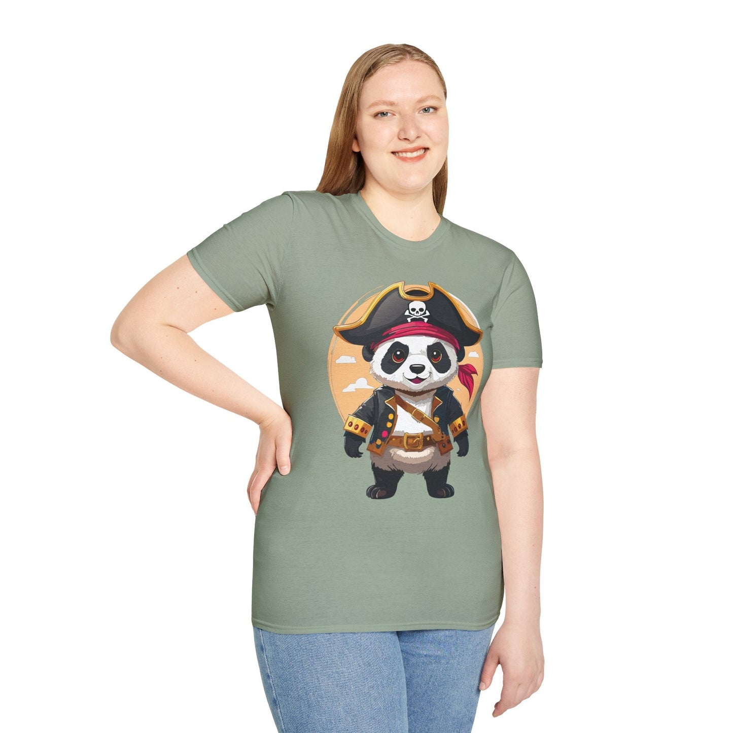 Panda Shirt Unisex T Shirt With Panda Animal Tee Animals Gildan Softstyle 64000 Cotton