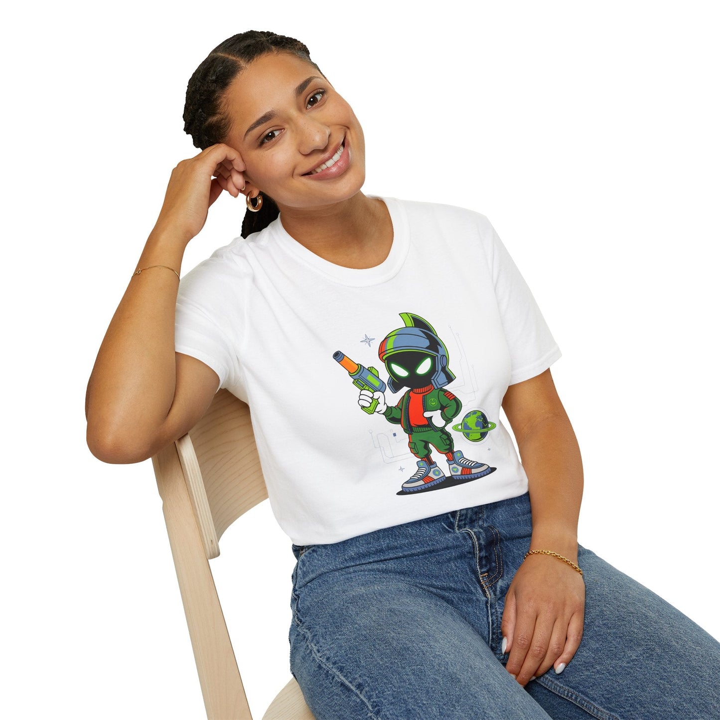 Gildan Softstyle 64000 Unisex Cartoon T Shirt With Animation And Funny Animals Design