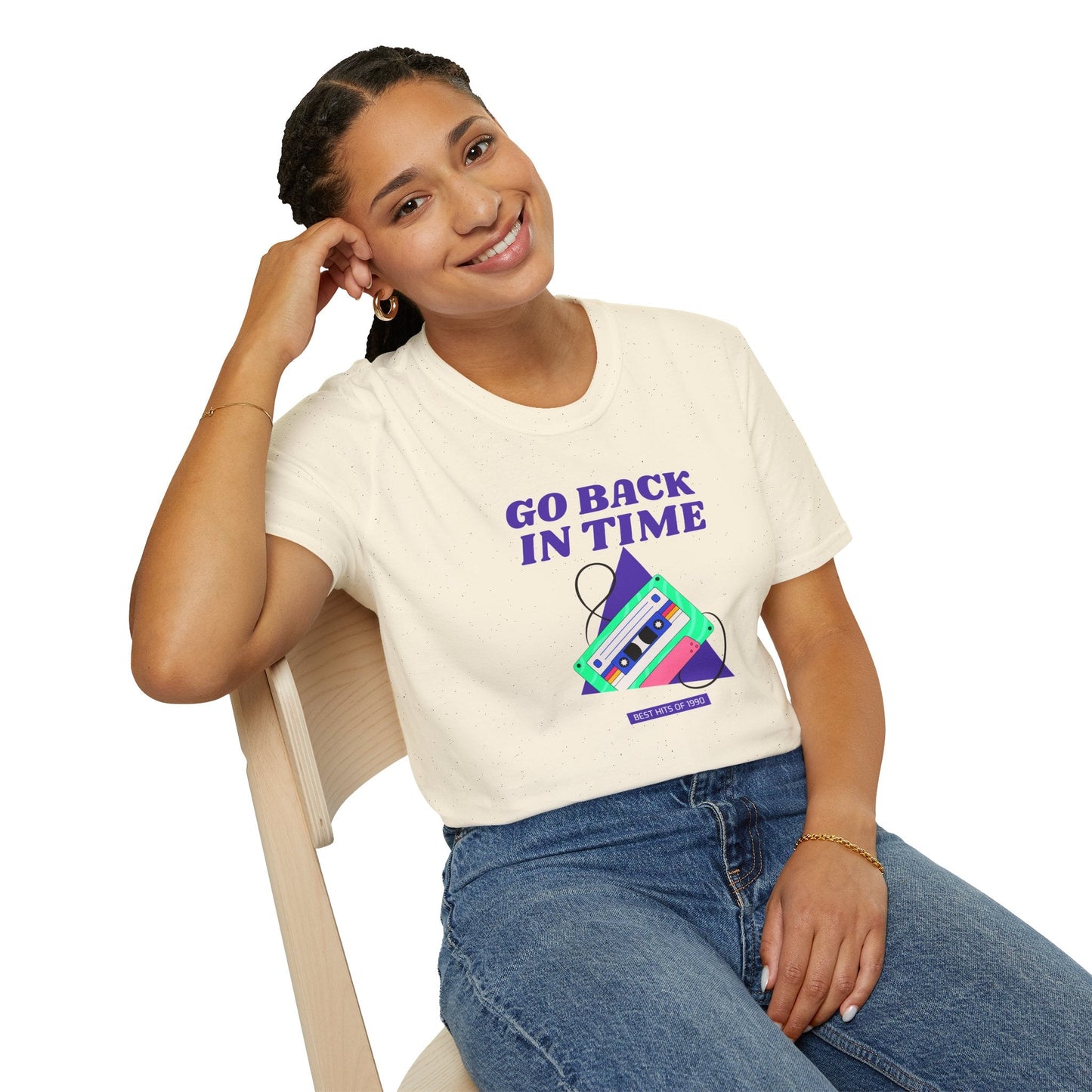 Retro Go Back In Time Cassette T-Shirt Unisex Cotton