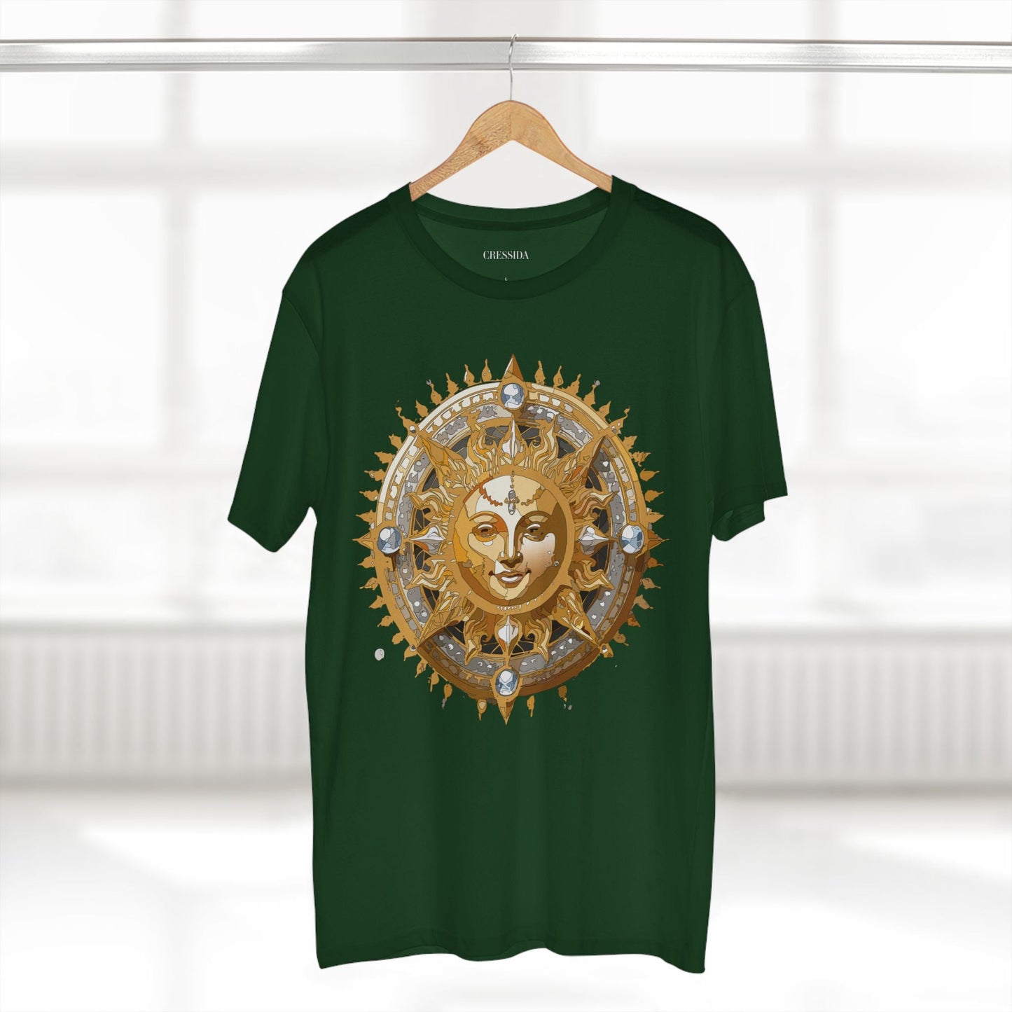 Gold Sun Graphic Unisex 100 Cotton T-Shirt with Golden Art Design 10