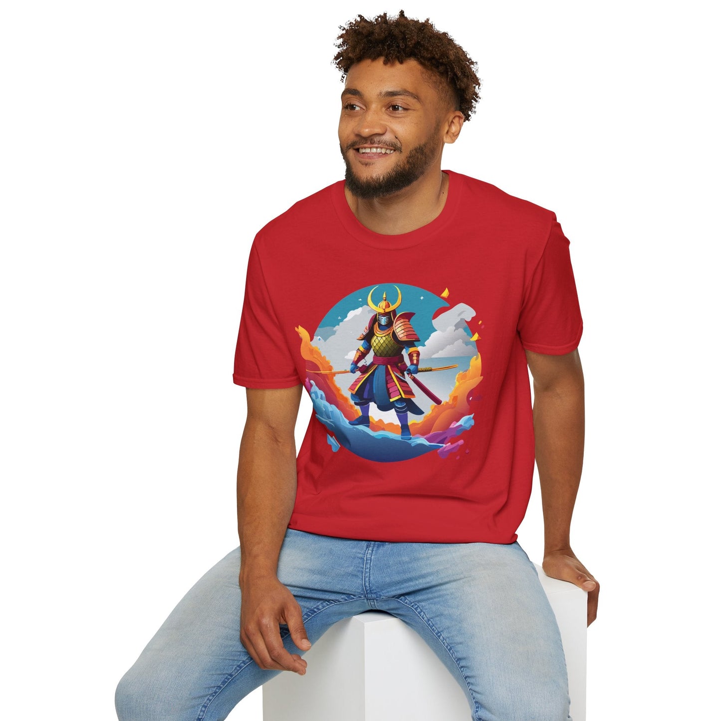 Samurai Shirt Unisex Gildan Softstyle 64000 Tee 100 Percent Ring Spun Cotton Lightweight