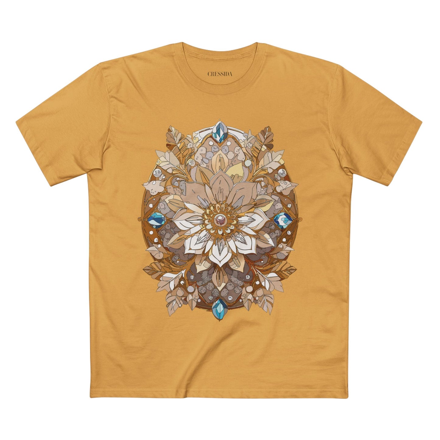 Floral Graphic T-Shirt Unisex 100 Cotton Art Design with Antique Flowers Tee 23