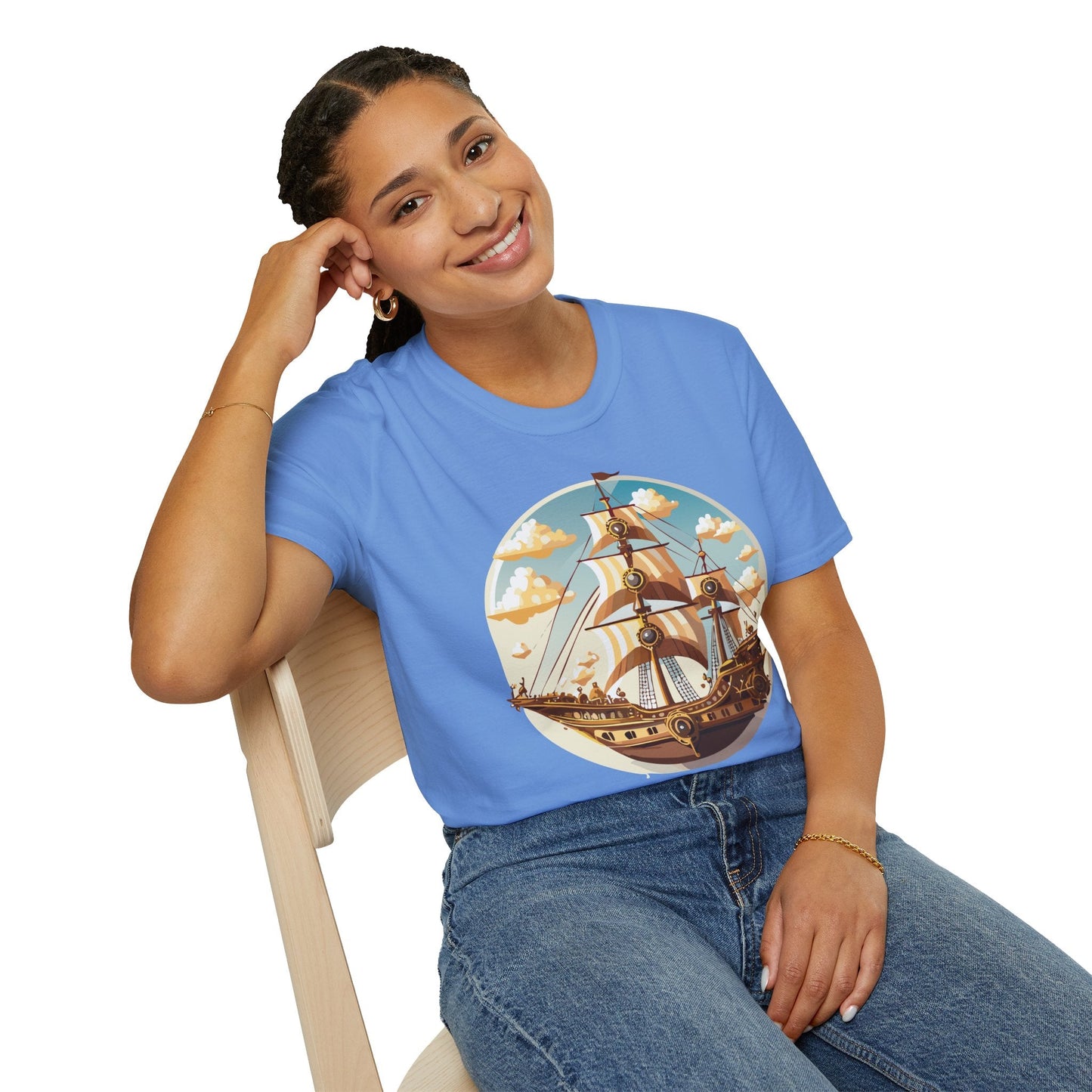 Ship T Shirt Frigate T Shirt Vessel Tee Gildan Softstyle 64000 Unisex Cotton Comfort