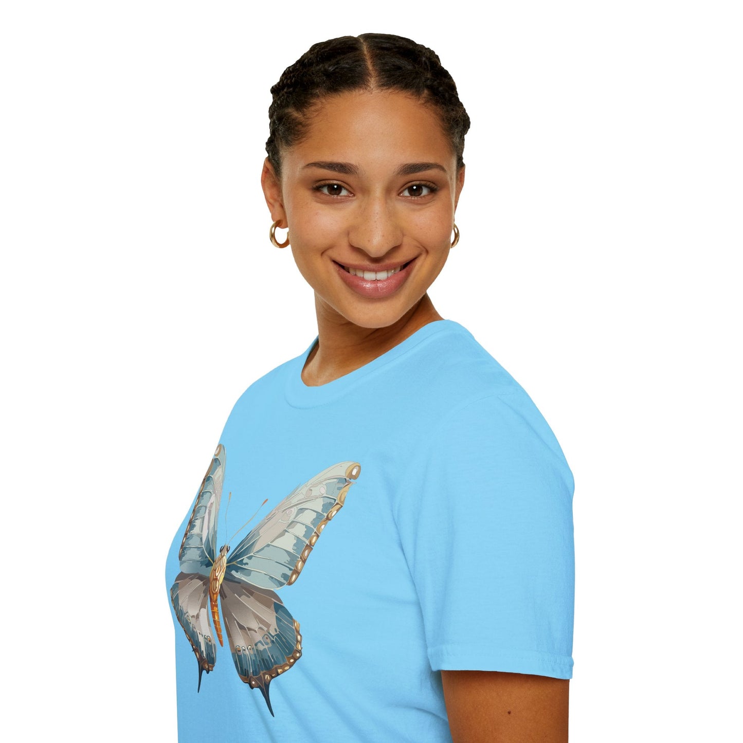 Butterfly Emblem Shirt Unisex T Shirt Gildan Softstyle 64000 Monarch Print Cotton Tee Everyday