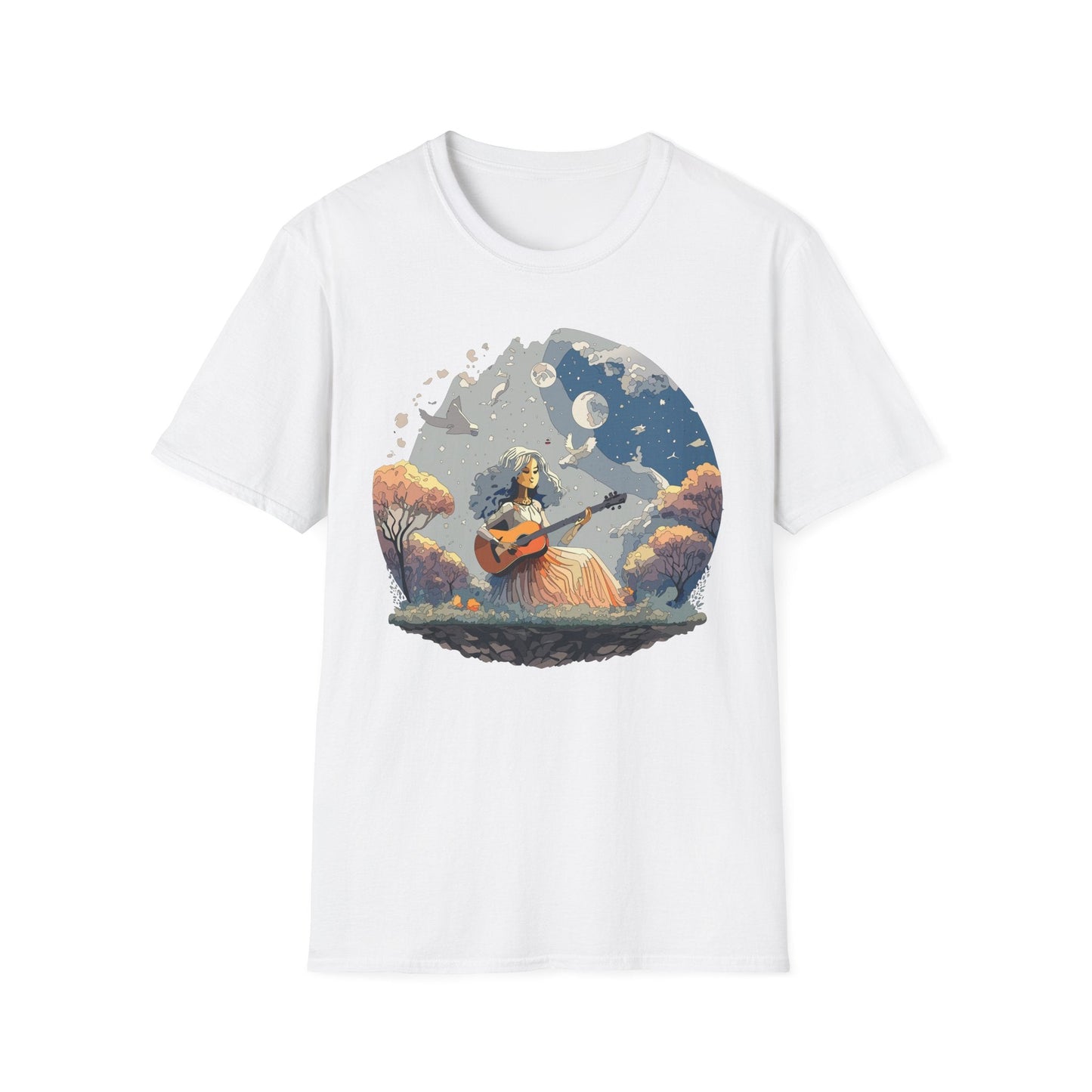 Womens Graphic T Shirt Art Design Tee Unisex Softstyle Cotton Shirt Everyday Comfort Durable Wear