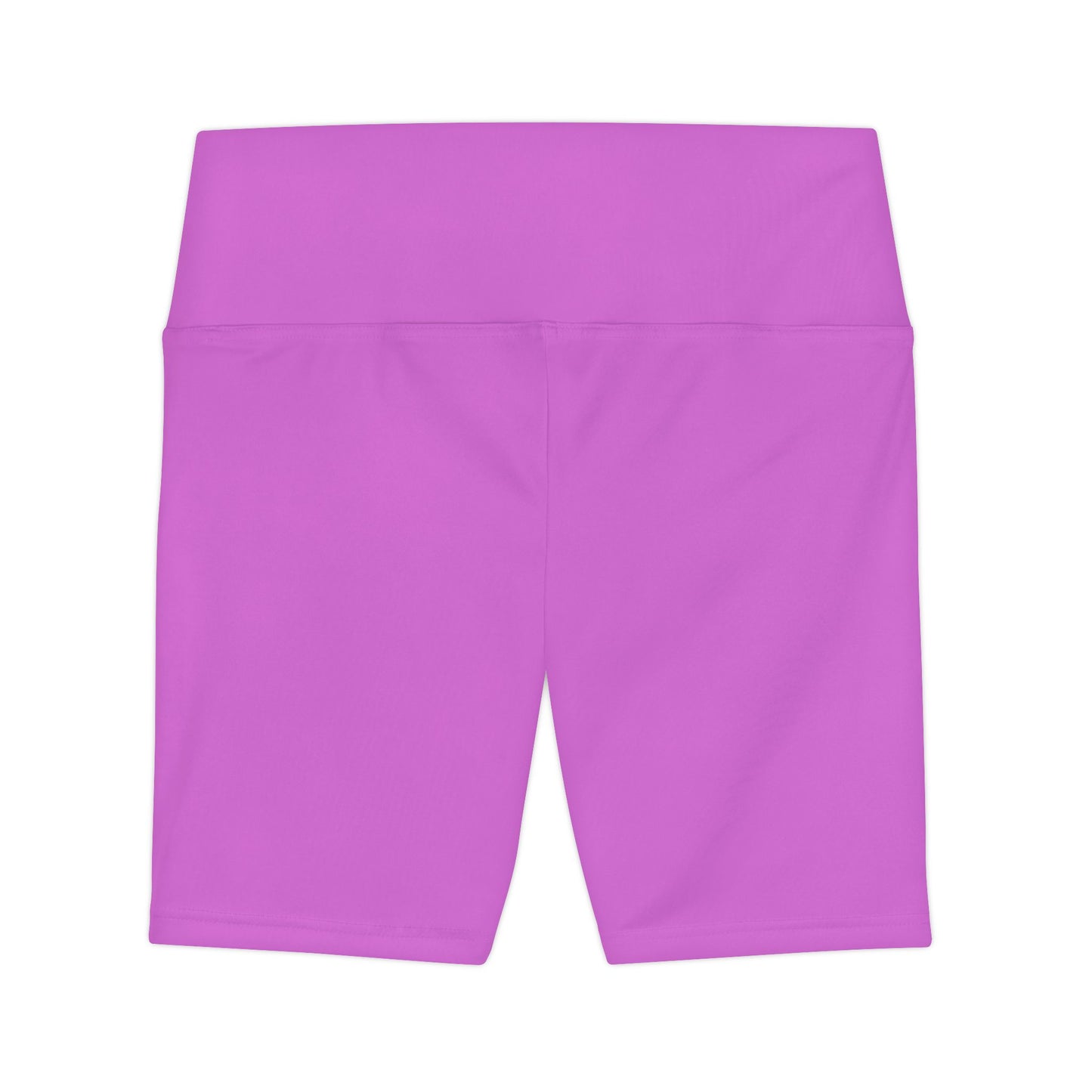 Orchid Pink  Women's Workout Shorts — Solid High-Waist Biker Shorts for Exercise & Everyday Wear