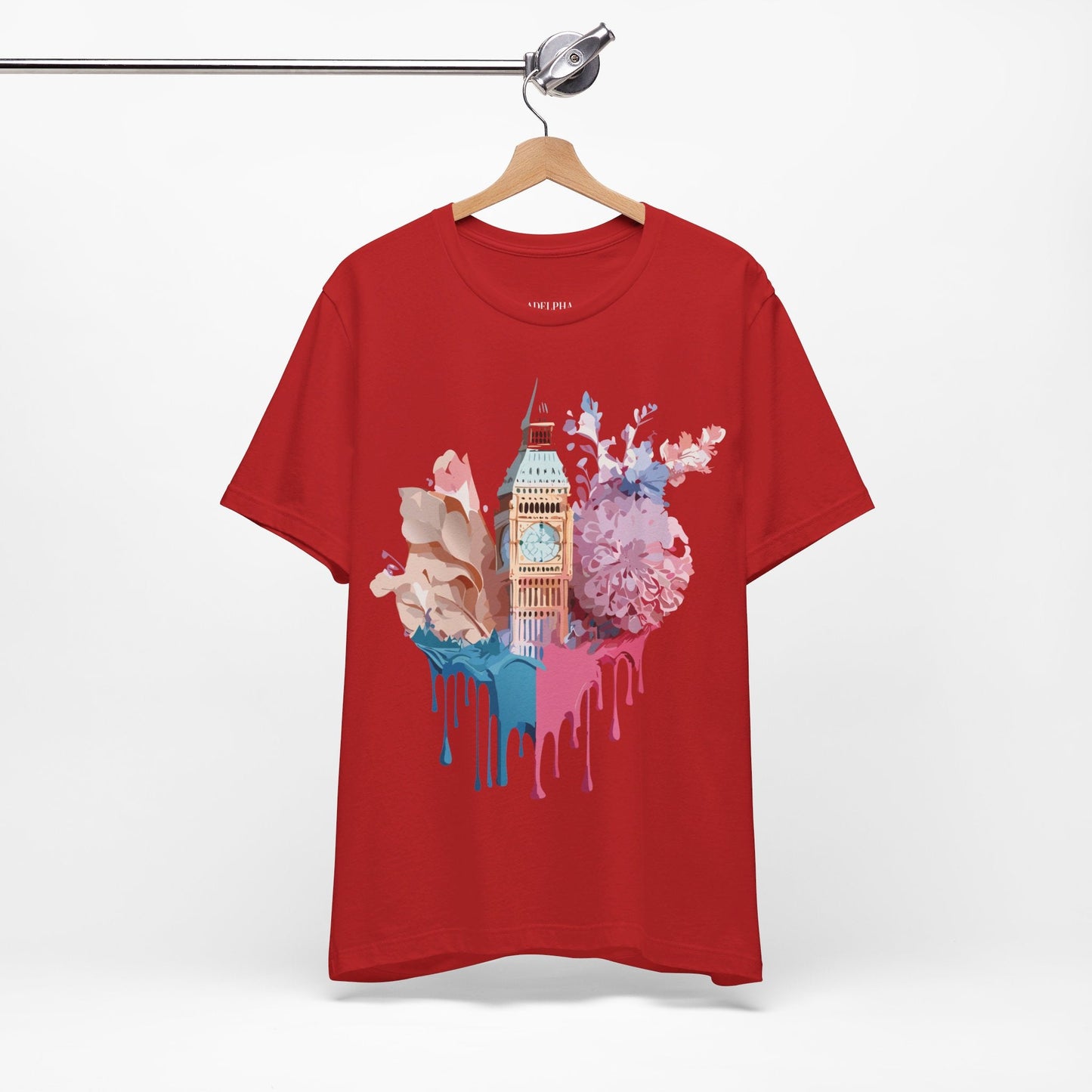 Adelpha Unisex London Tour Graphic Tee With Vintage Inspired Artwork Short Sleeve